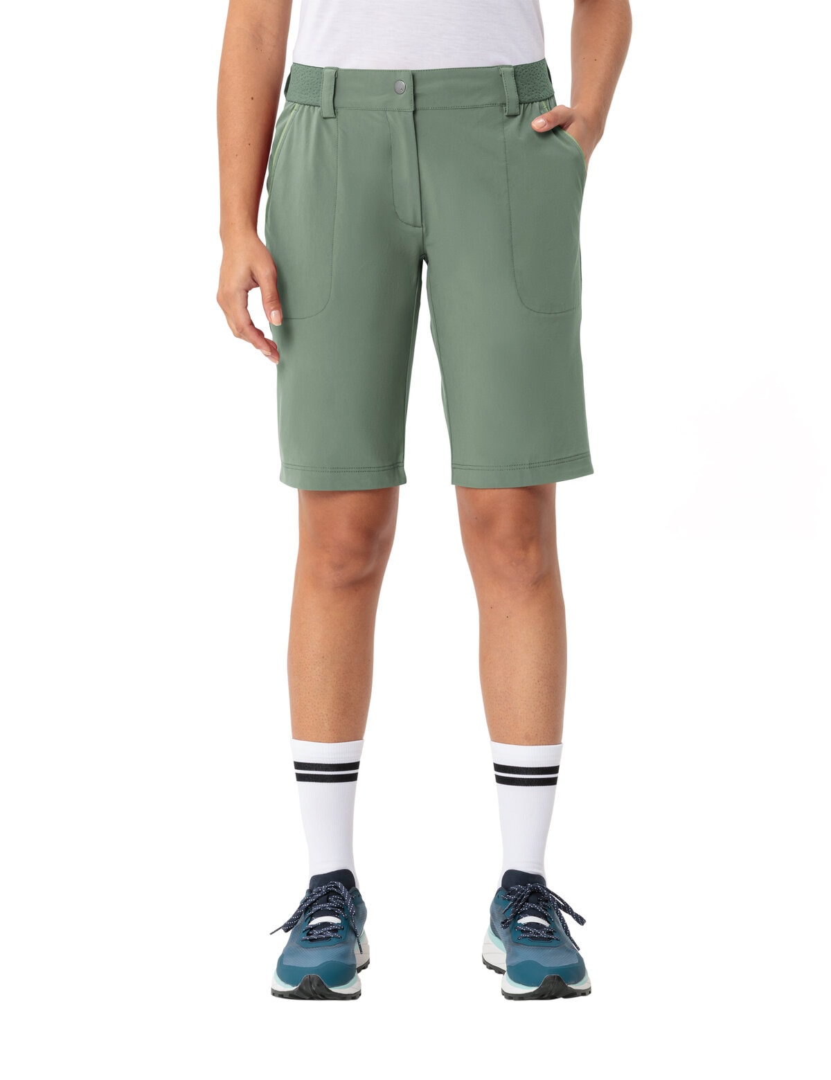 VAUDE Trekkingshorts "WOMENS FARLEY STRETCH SHORTS II" schnelltrocknend, mit 1-Knopf-Form, sportlicher Stil