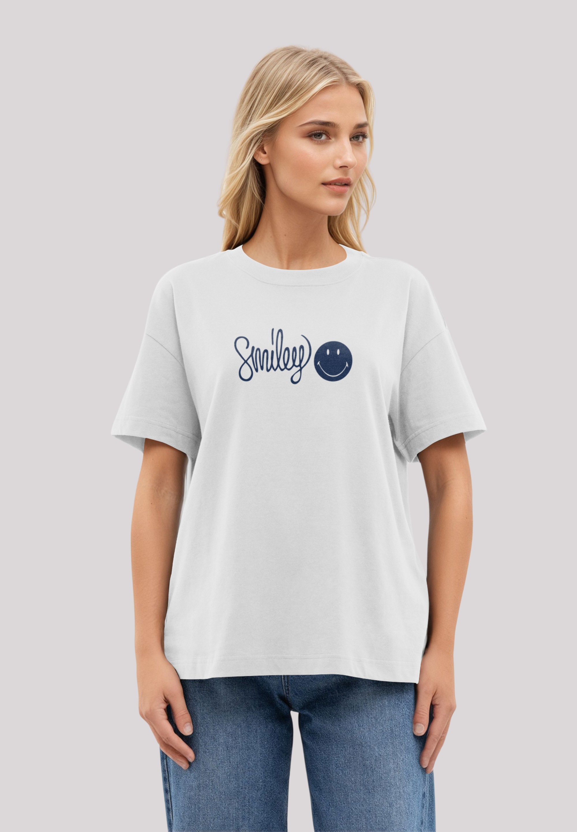 F4NT4STIC T-Shirt "SMILEY darkblue", Premium Qualität günstig online kaufen