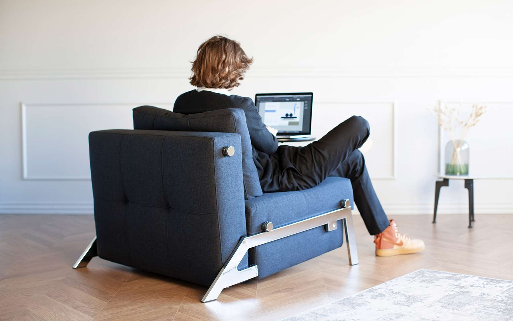 INNOVATION LIVING ™ Sessel »CUBED Schlafsessel«, Frontauszug, sehr platzsparend, abgewinkelt Sitzen - waagerecht Liegen