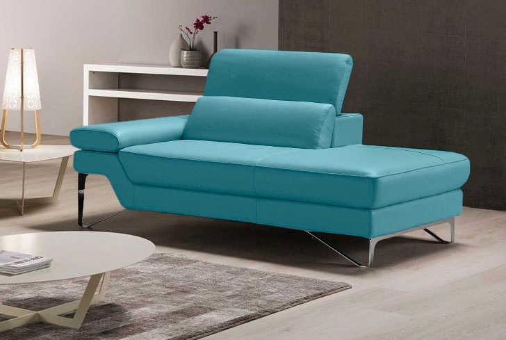 Egoitaliano Ottomane »Princess, elegantes Designsofa mit erstklassigem Sitzkomfort,«, inkl. verstellbarem Kopfteil und edle Designmetallfüße