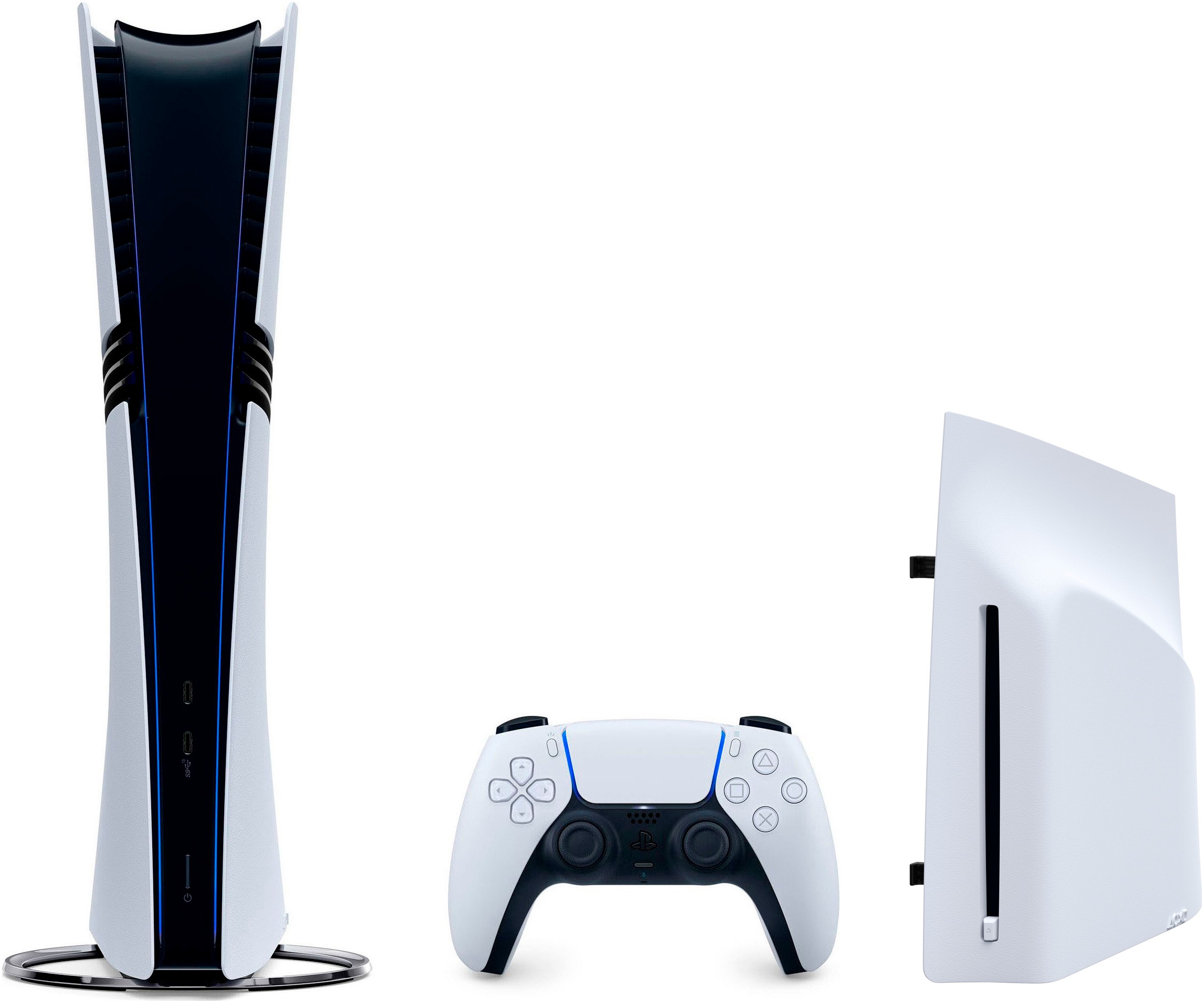 PLAYSTATION 5 Konsolen-Set "PlayStation 5 Pro Konsole inkl. Disk-Laufwerk", B:8,9cm H:21,6cm T:38,8cm, schwarz-weiß, Spielekonsolen, PlayStation 5