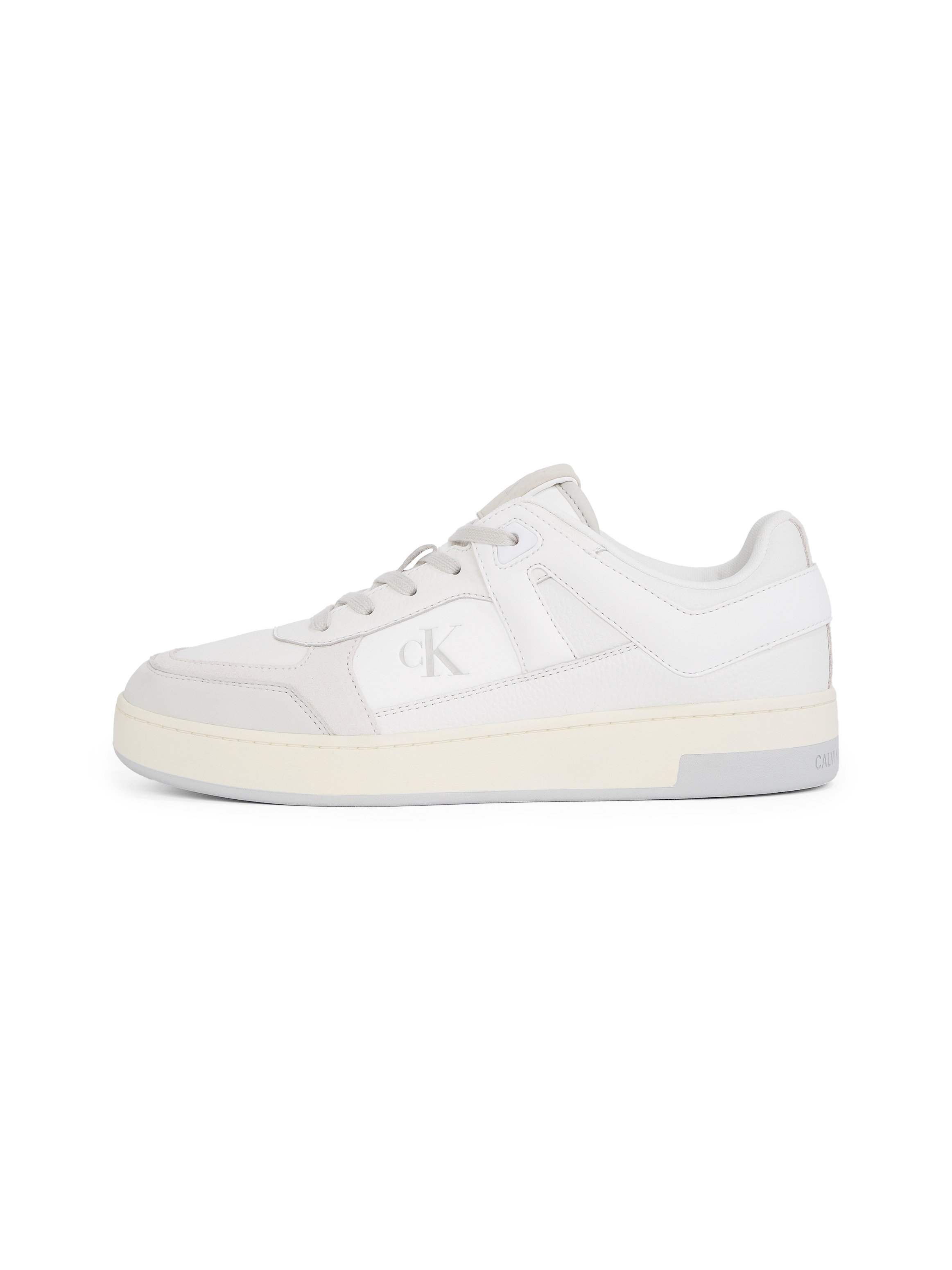 Calvin Klein Jeans Sneaker »BASKET CUP LOW LACEUP LTH MIX«, Basket-Sneaker, Schnürschuh, Halbschuh, Freizeitschuh mit CK Logo