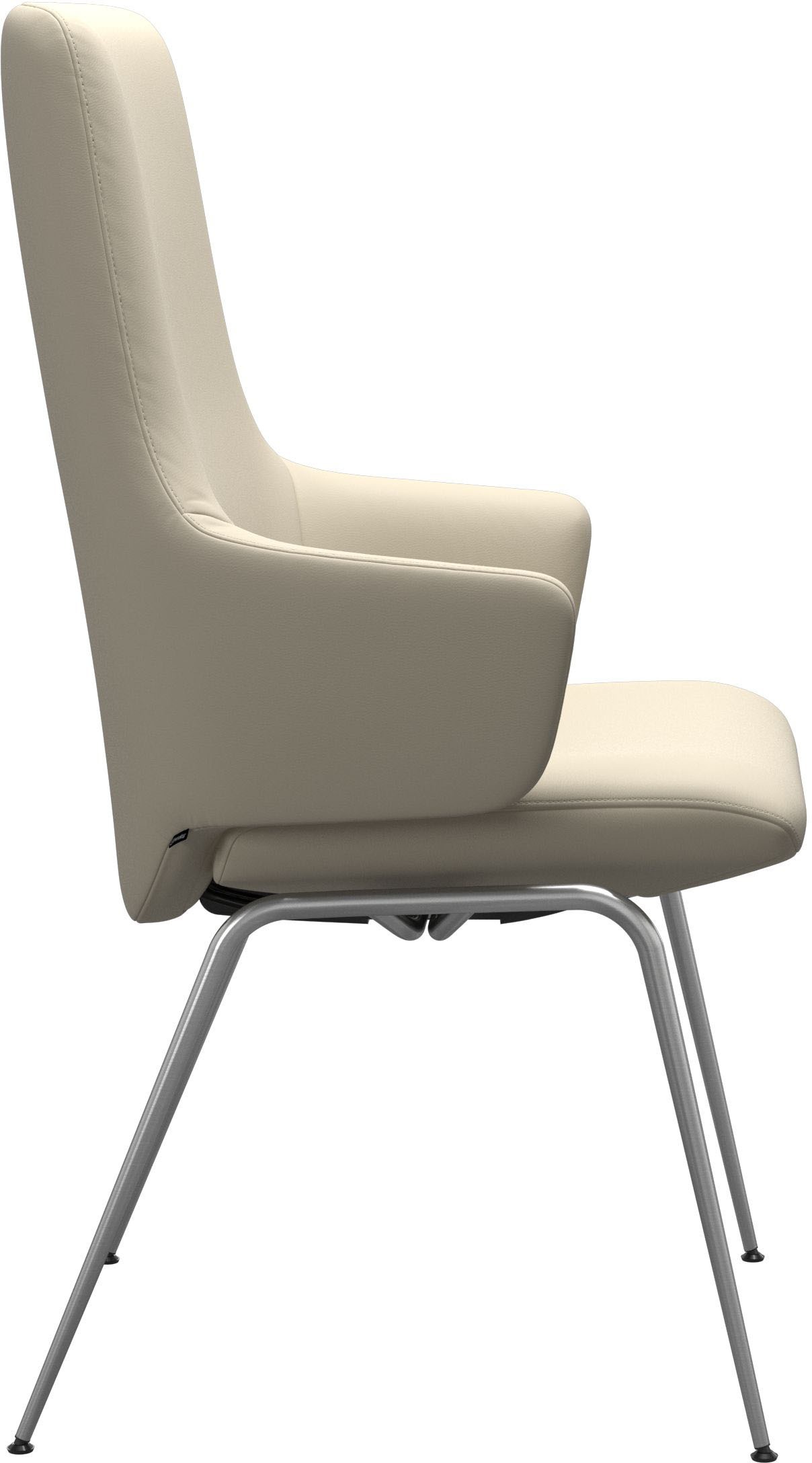 Stressless® Polsterstuhl »Laurel«, Leder BATICK, High Back mit Armlehne, Größe L, mit Beinen aus Stahl in Chrom matt