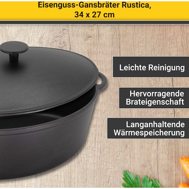 Krüger Bräter »Rustica«, Eisenguss-Emaille, 7,5 Liter, Induktion kaufen |  BAUR