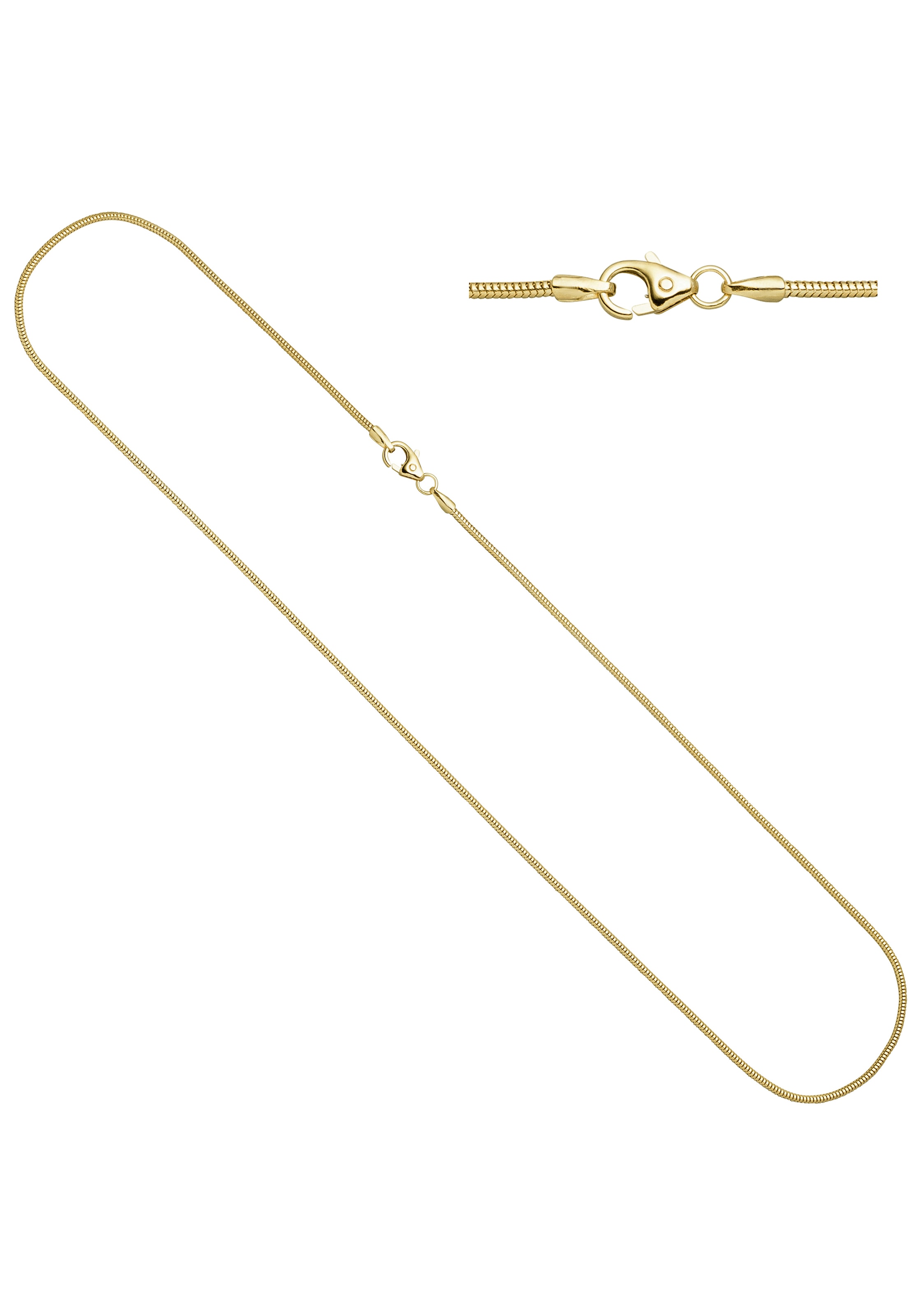 Goldkette, Schlangenkette 333 Gold 45 cm 1,4 mm