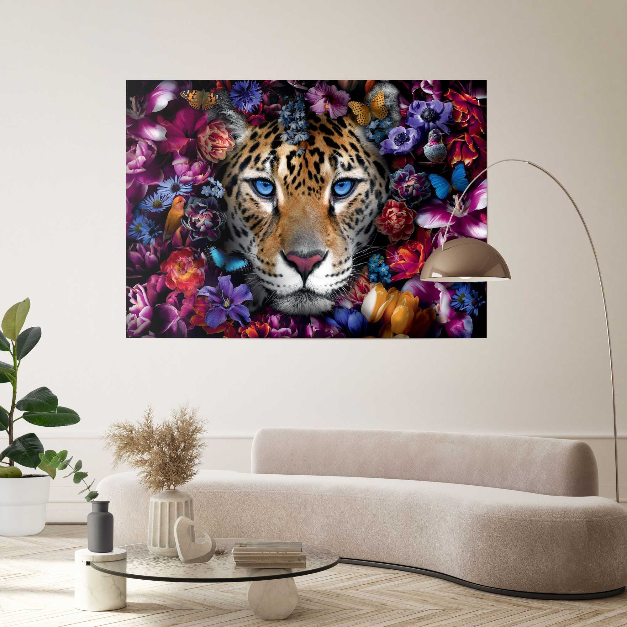 Reinders Poster "Power Cat" Wohnzimmer - Blumen - Schmetterlinge - Farbenfr günstig online kaufen