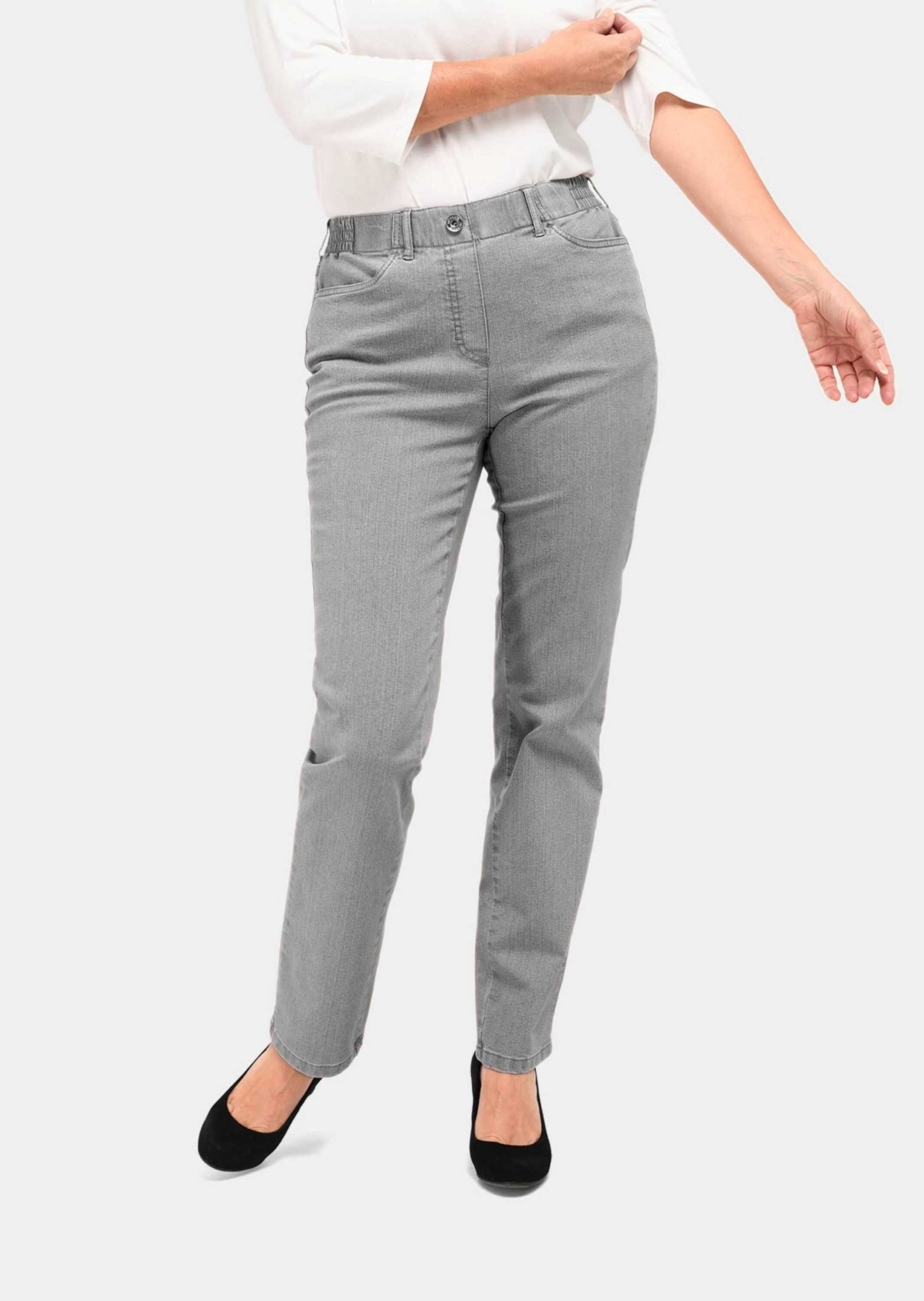 Thumbnail - GOLDNER Regular-fit-Jeans "Kurzgröße Klassische Jeansschlupfhose MARTHA"