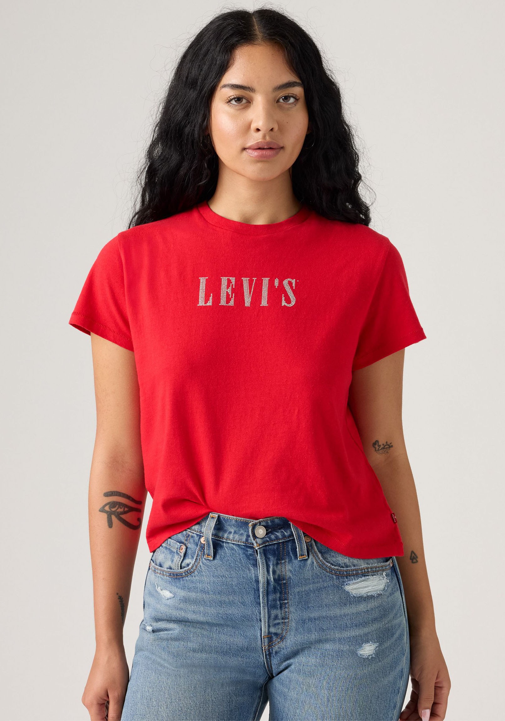 Levis T-Shirt "GRAPHIC CLASSIC T" Glitzerne Applikation günstig online kaufen