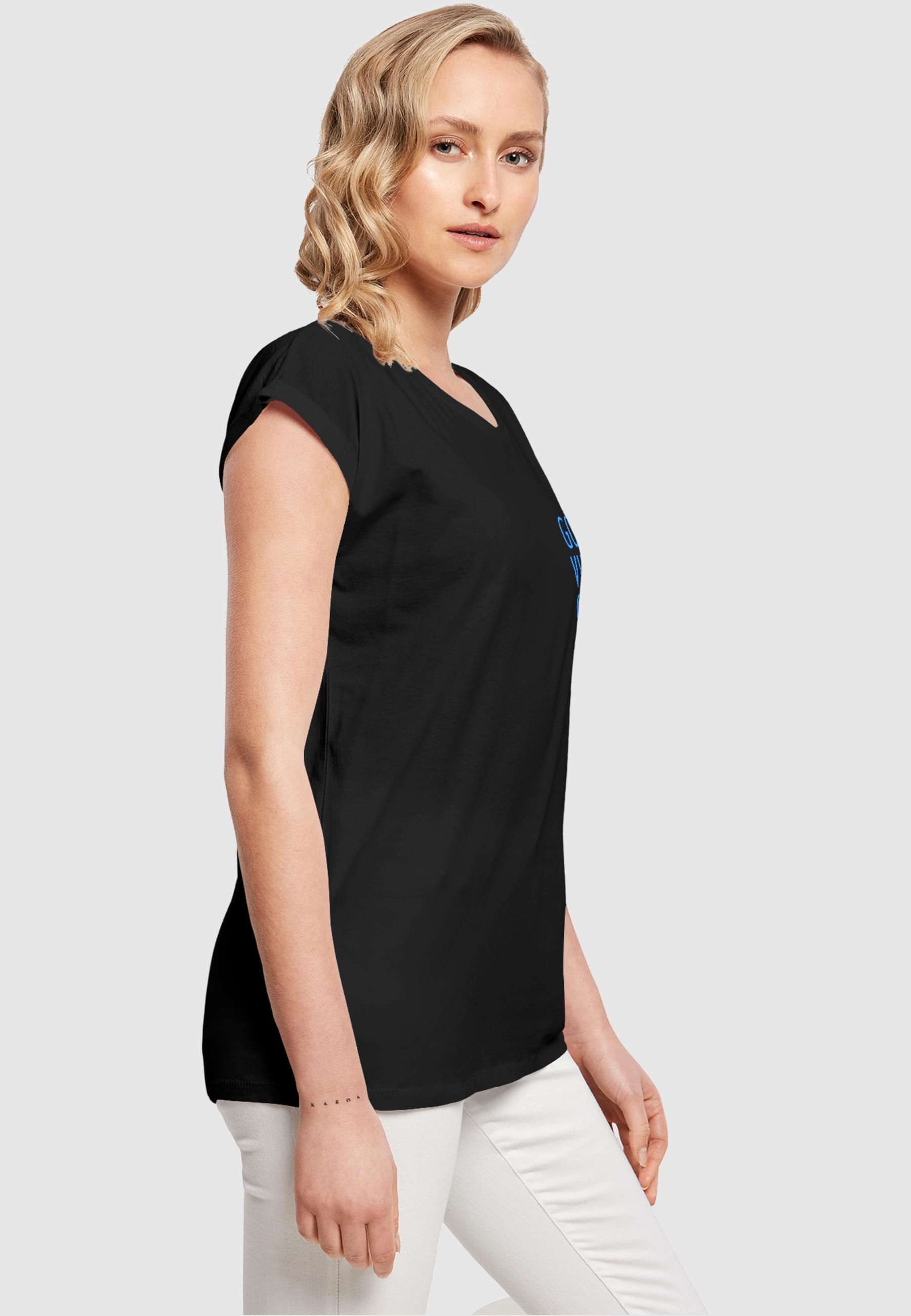 Merchcode T-Shirt »Merchcode Damen Ladies Good Vibes Only Extended Shoulder Tee«, (1 tlg.)