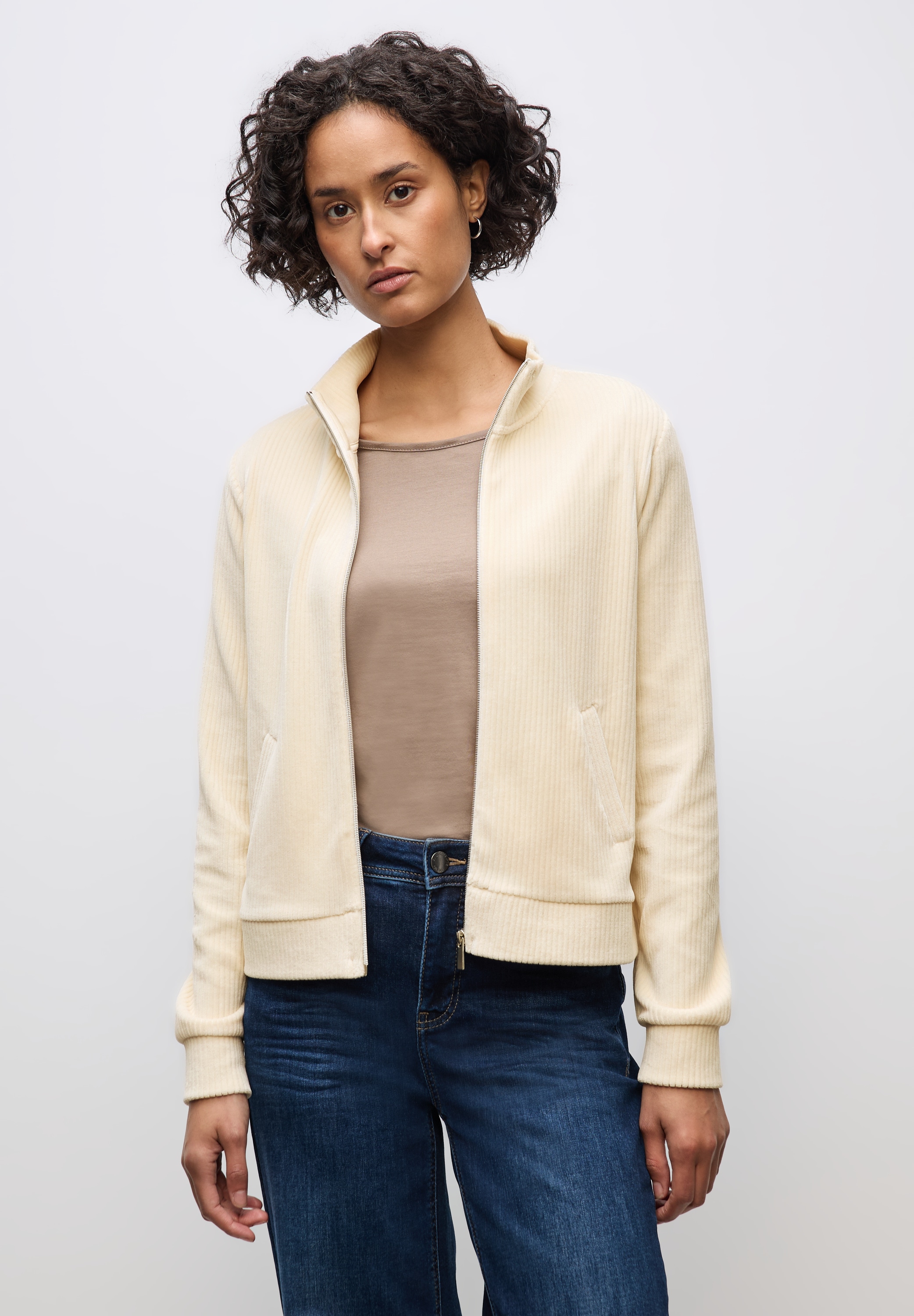 STREET ONE Cordjacke ohne Kapuze in Cord-Optik günstig online kaufen