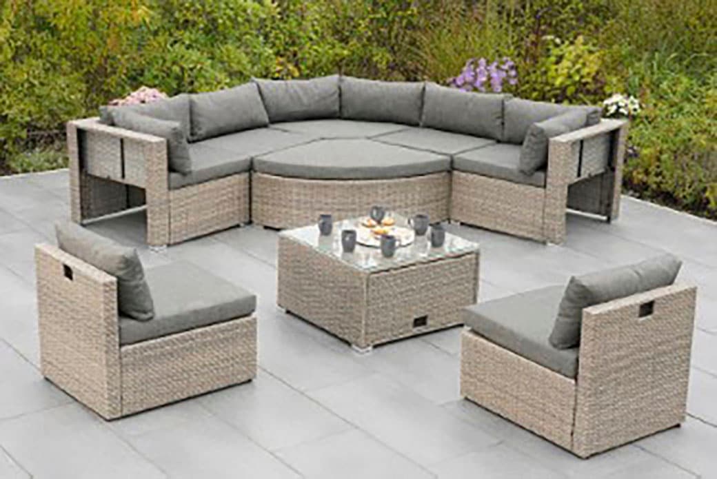 MERXX Gartenlounge-Set »Rivello«, (23 tlg.), inkl. Auflagen, Aufstellmaß BxTxH: 225x225x63 cm