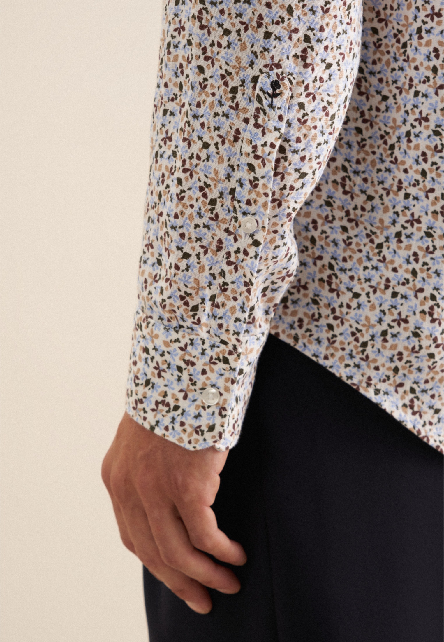 Thumbnail - seidensticker Businesshemd "Regular" Regular 1/1 Kentkragen Druck