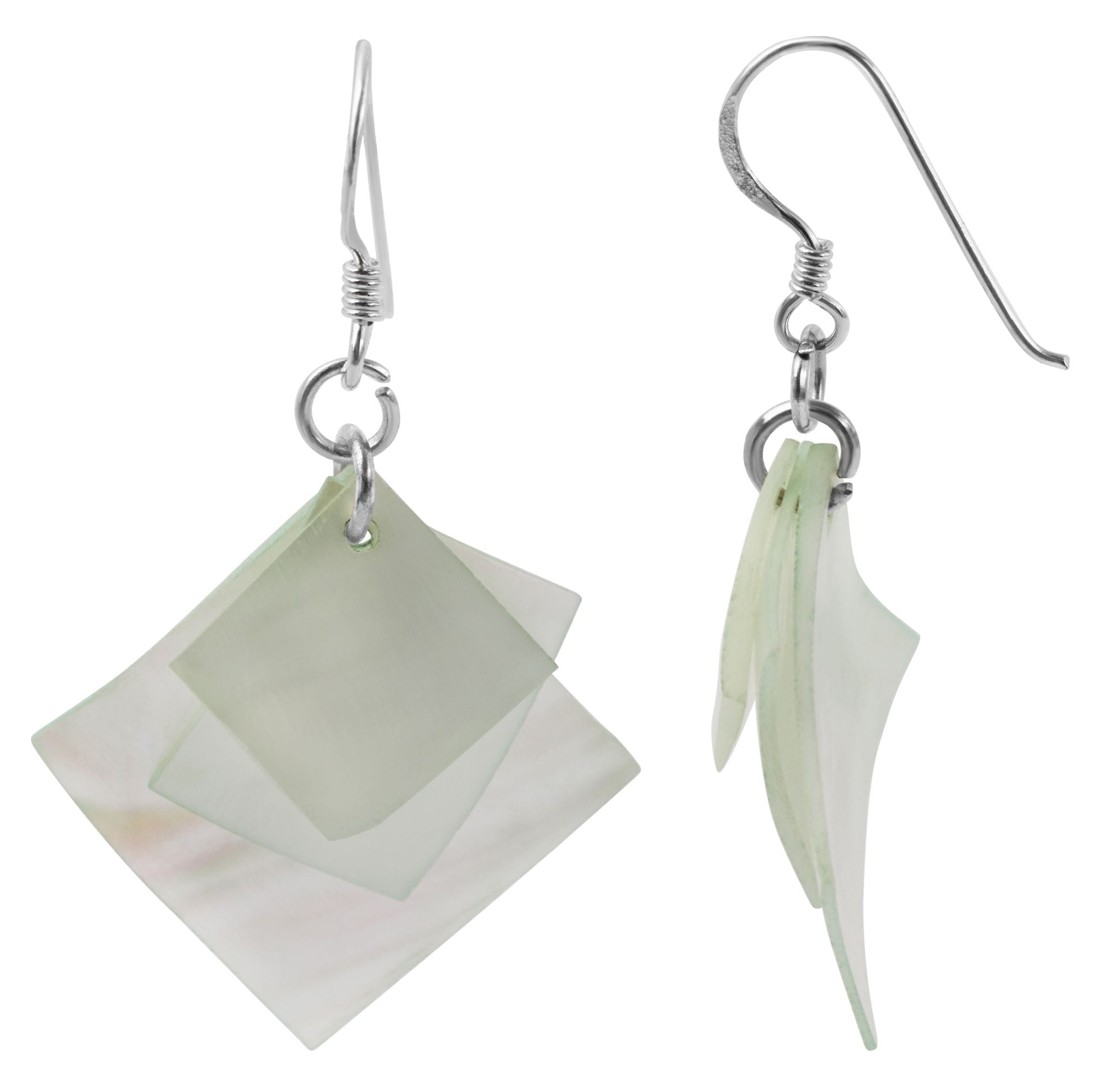 Adelia´s Paar Ohrhänger »Damen Ohrringe – Ohrhänger aus 925 Silber mit Perlmutt« Eine schöne Geschenkidee für jeden Anlass