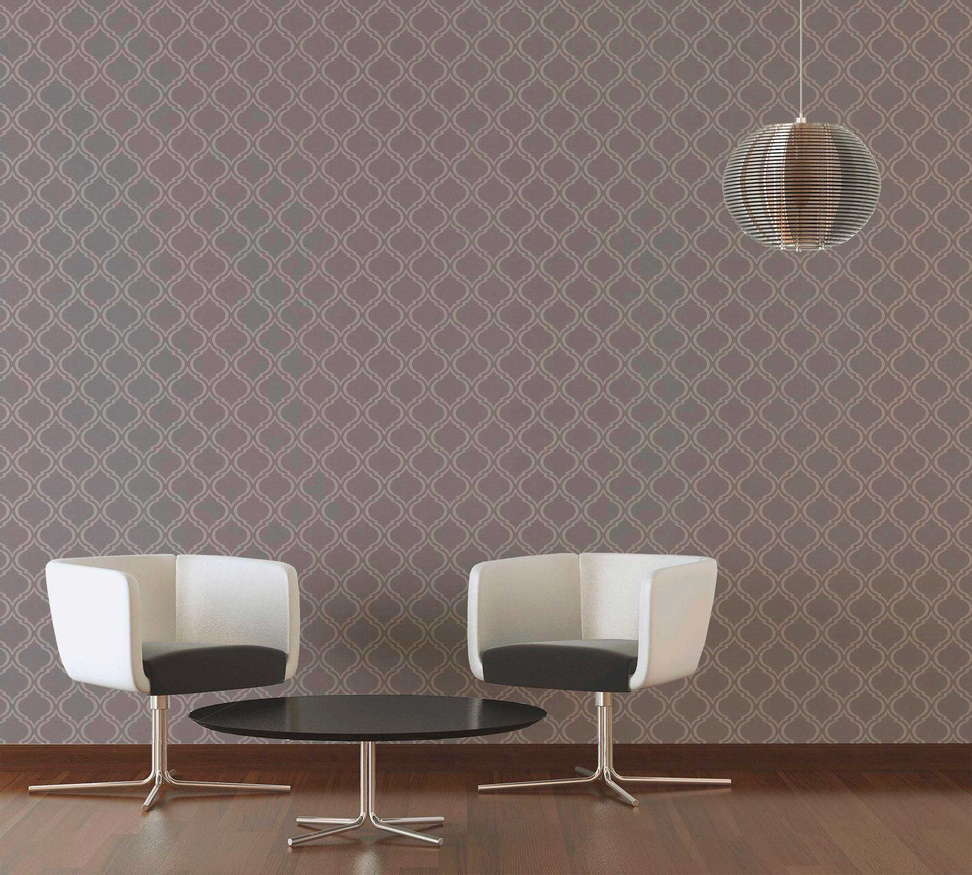 living walls Textiltapete »Di Seta«, Barock-ornamental-gemustert, Klassik Tapete Art Deco Tapeten Wohnzimmer Schlafzimmer Küche Design