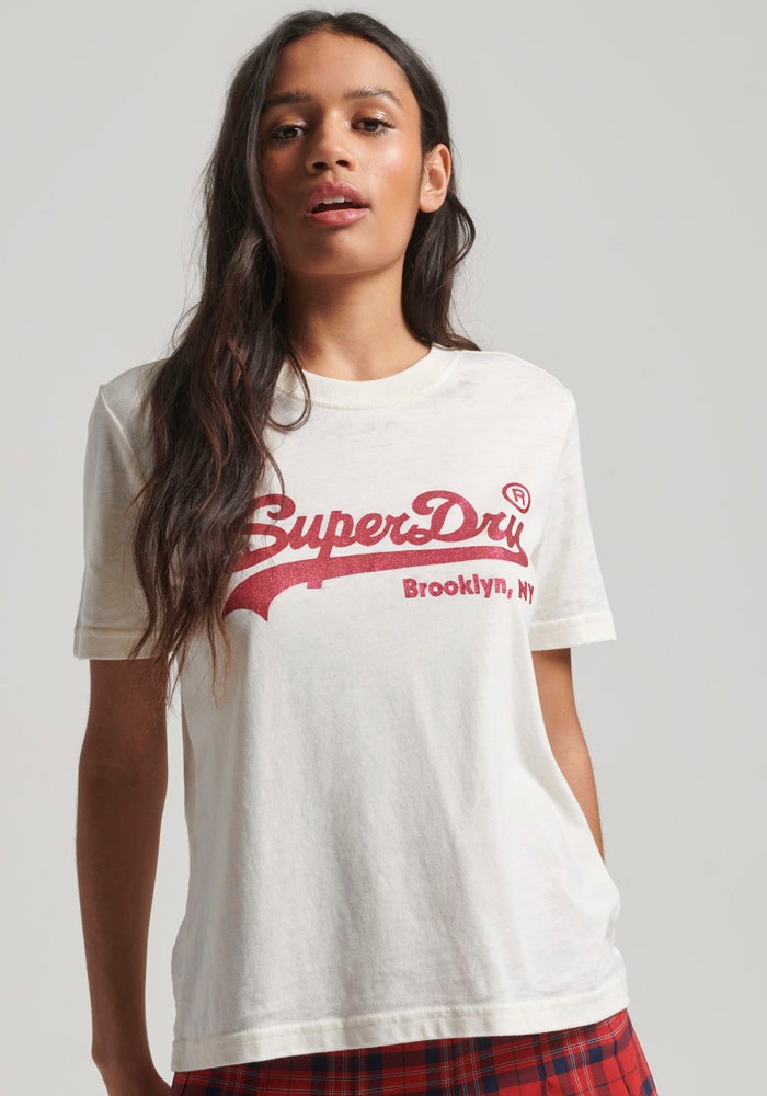 Superdry VL Itago Women's T-Shirt, Lauren Navy, 42