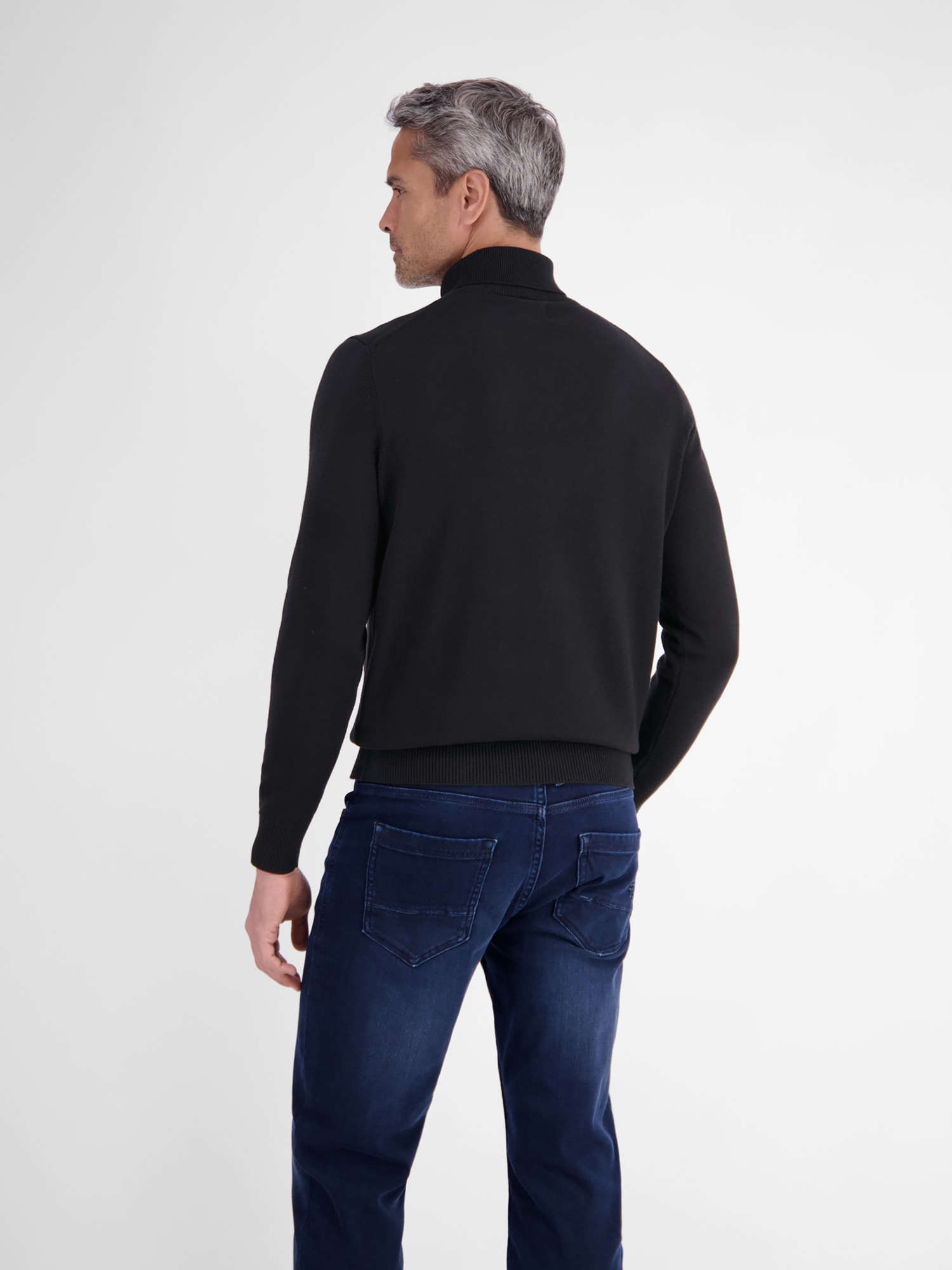 LERROS Rollkragenpullover »Rollkragenpullover mit Rippbündchen aus reiner Baumwolle«