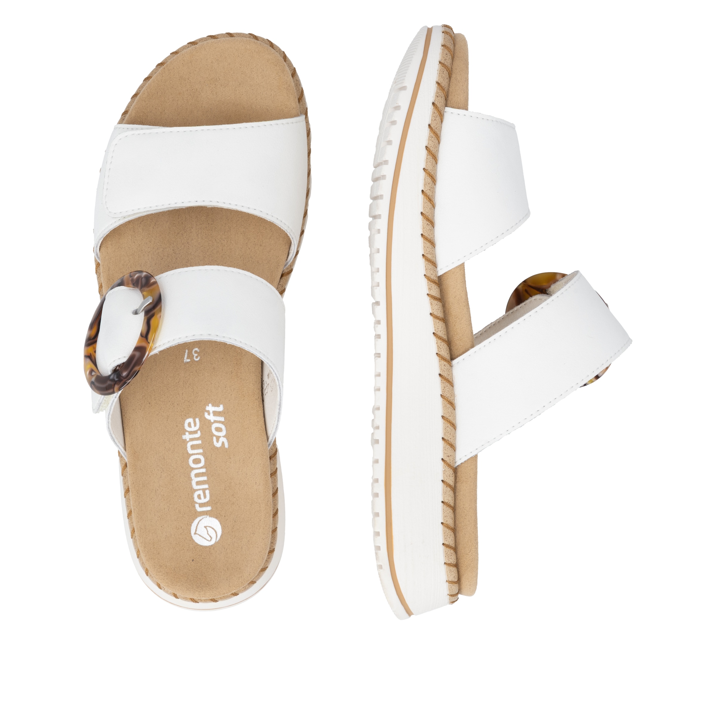 Remonte Pantolette  Sommerschuh, Hausschuh mit praktischen Klettverschlüssen