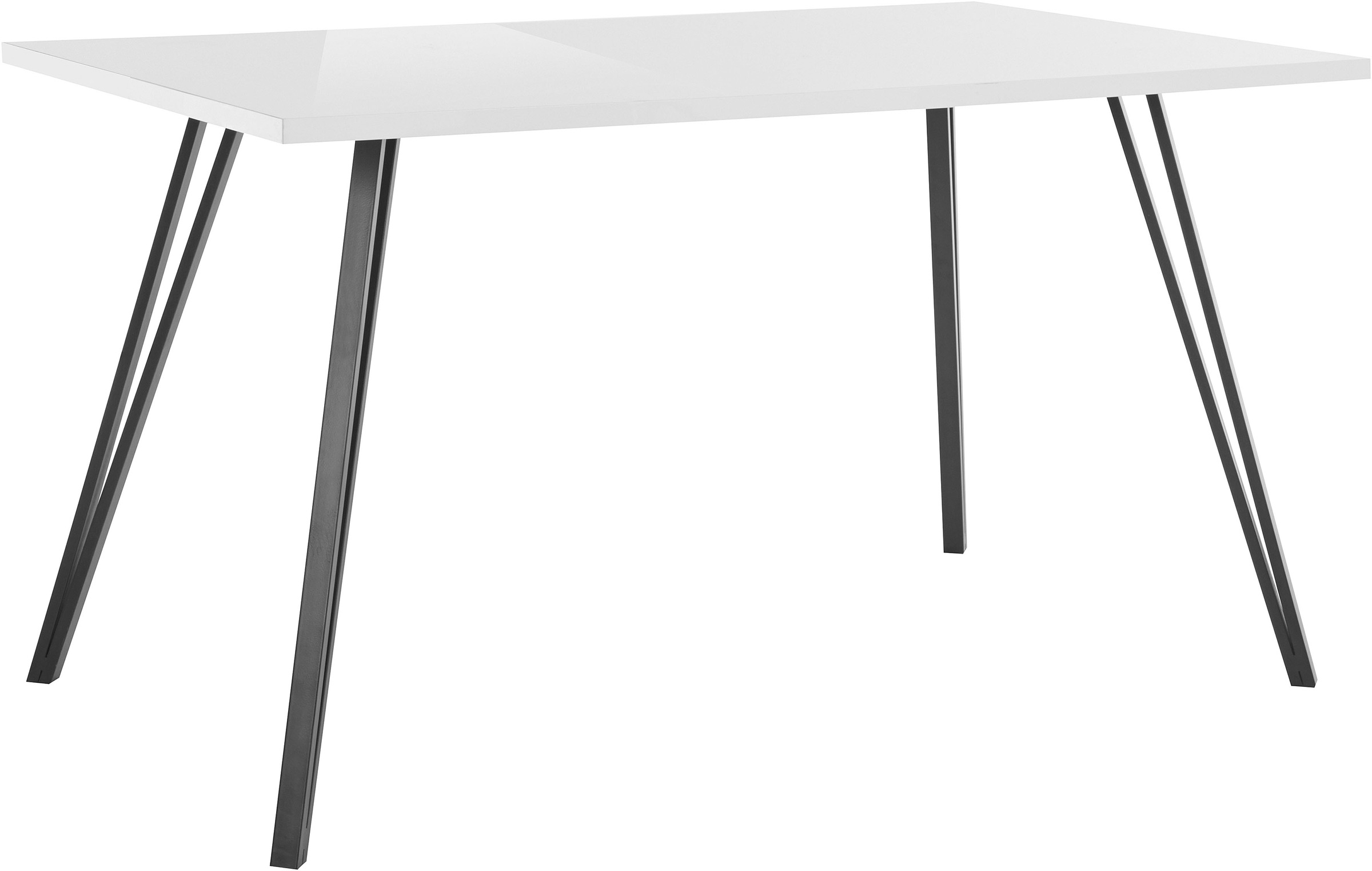 HELA Esstisch "JENN" 1 Stk. tlg. Hochglanz Weiß lackiert; Tischplatte fest; günstig online kaufen