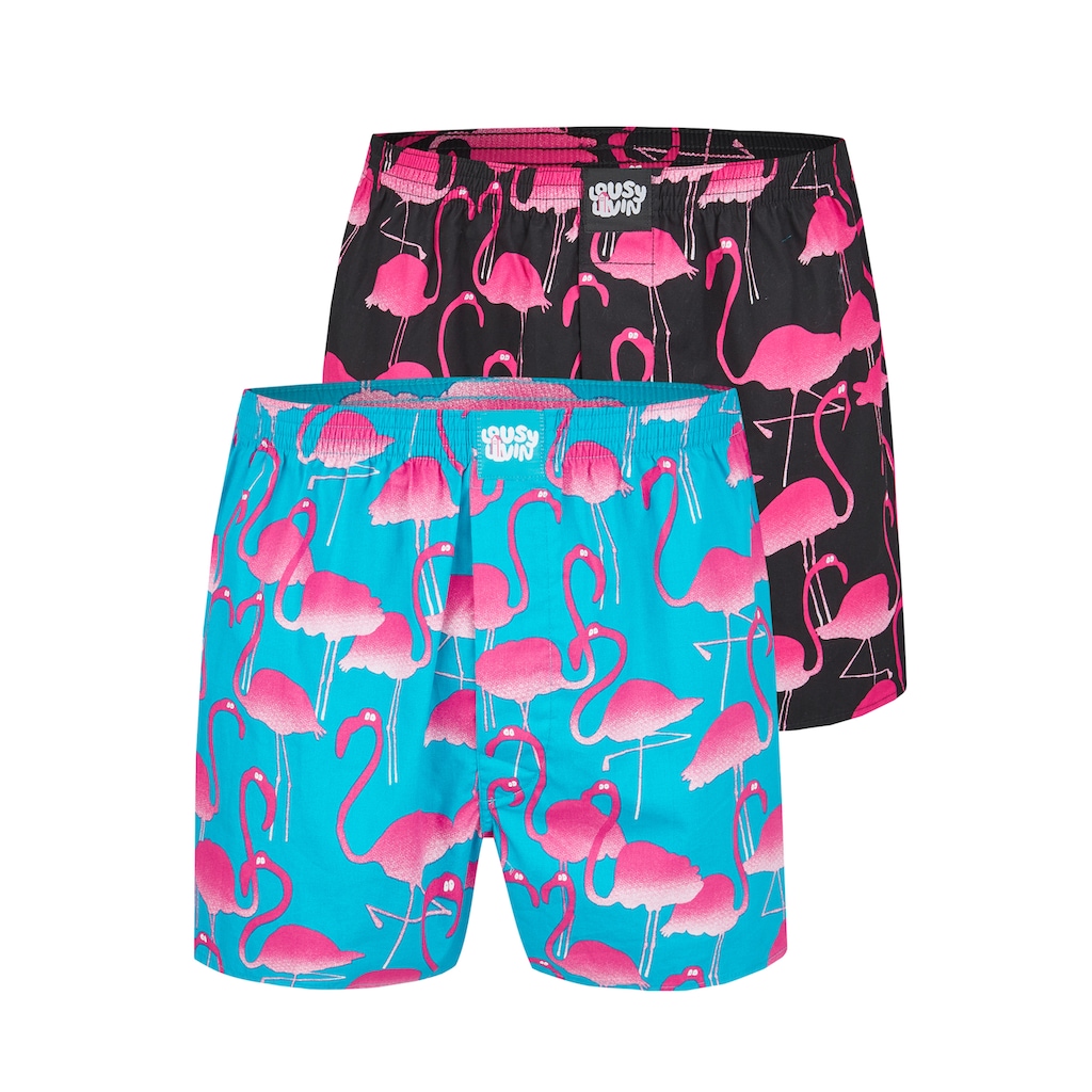 Lousy Livin Boxershorts »Flamingo«, mit trendigem Flamingo-Print