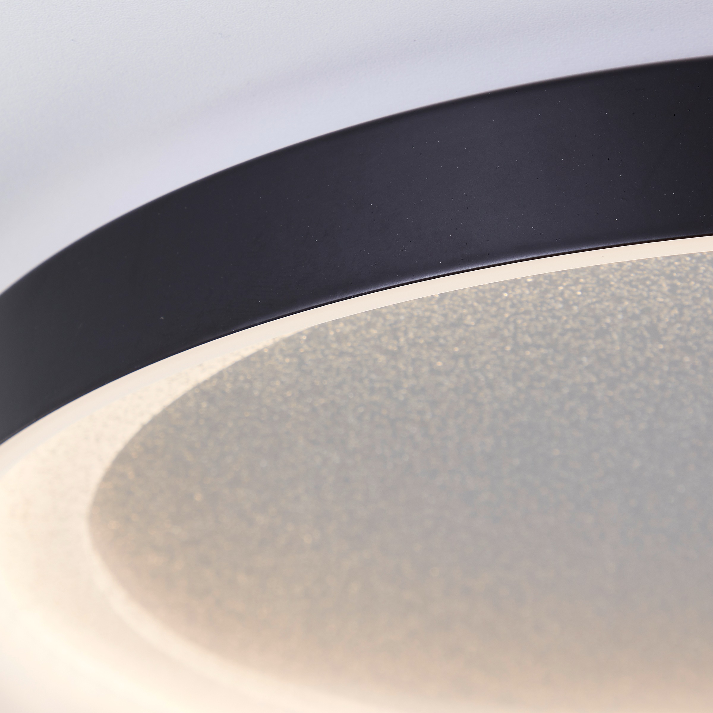 Brilliant LED Deckenleuchte »Quito«, LED-Deckenlampe, 33 cm, Glitzereffekt, 2700 lm, 3000 K, schwarz