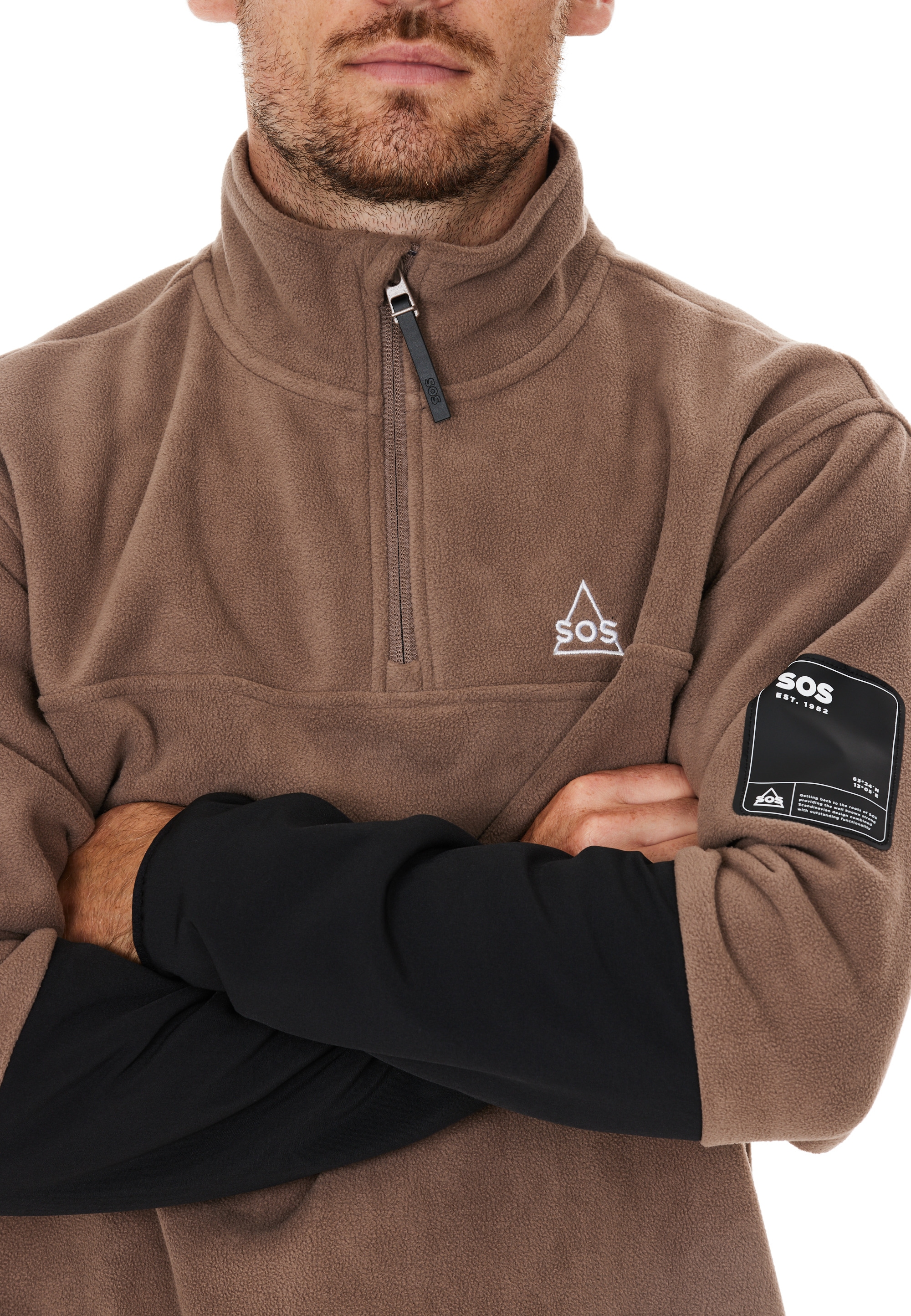 SOS Strickpullover »Laax«, aus recyceltem Polyester