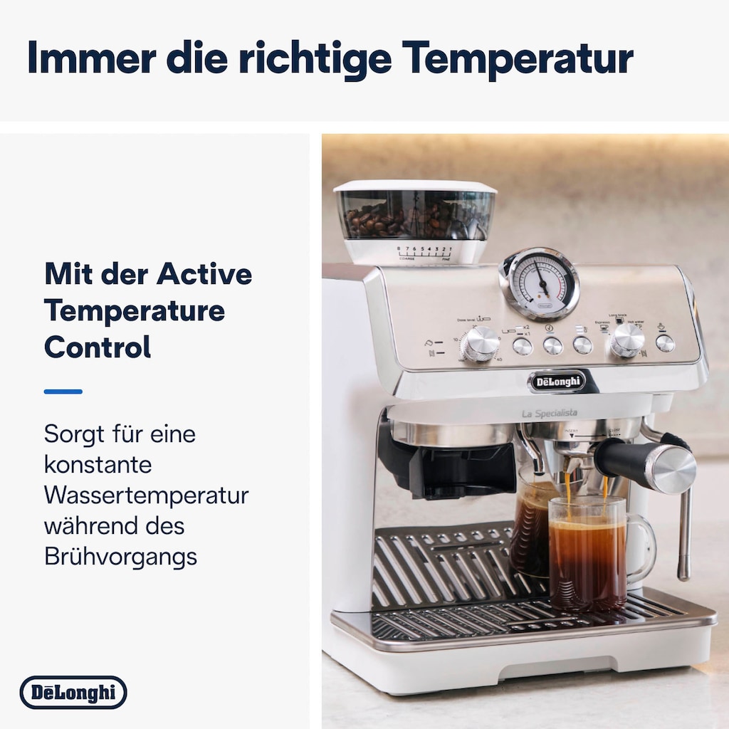 De'Longhi Siebträgermaschine »LaSpecialista Arte EC9155.W«