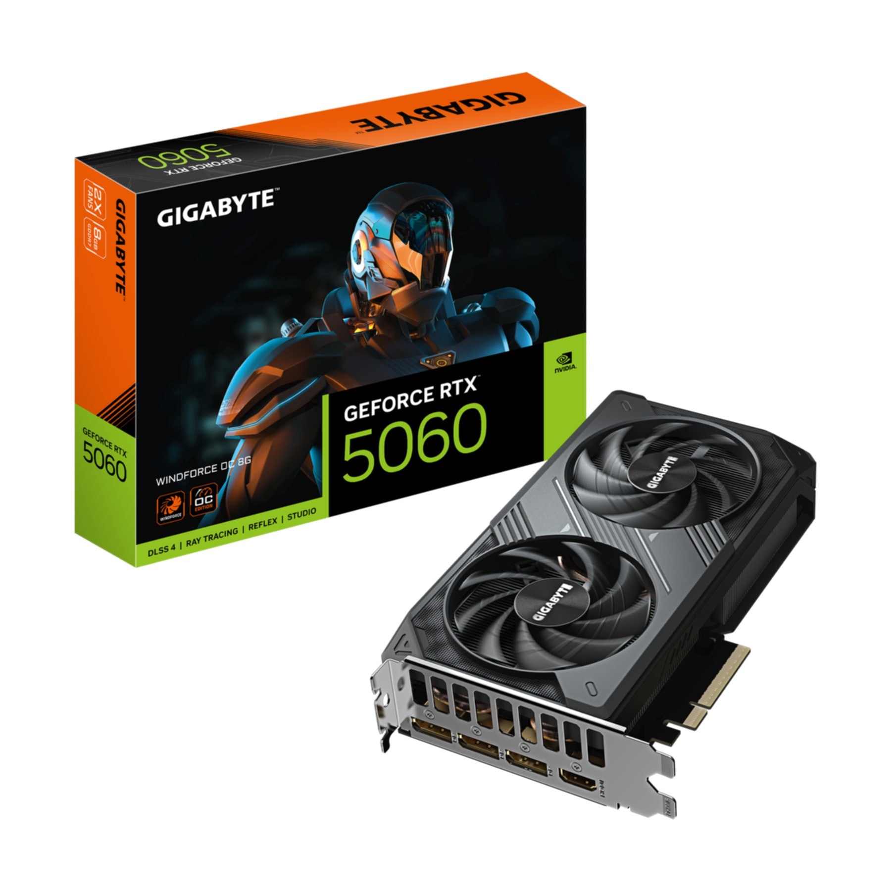 Gigabyte Grafikkarte »GeForce RTX 5060 WINDFORCE OC 8G Grafikkarte - 8GB GDDR7, 128bit, PCI-«
