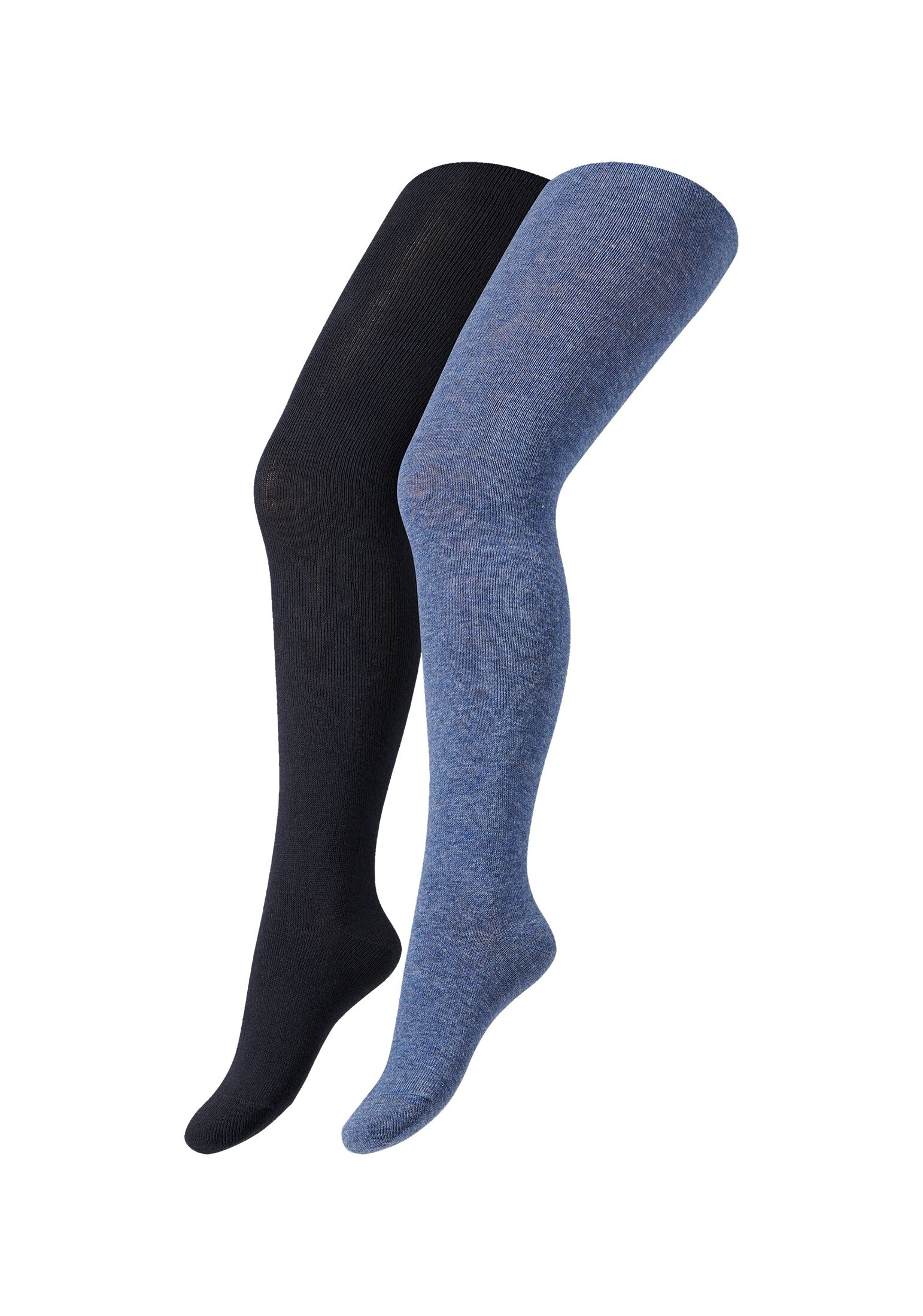 CAMANO Mädchen Strumpfhose "Strumpfhose 2er Pack", Gr. 152, blau, 75% Baumwolle, 22% Polyamid, 3% Elasthan, Strumpfhosen