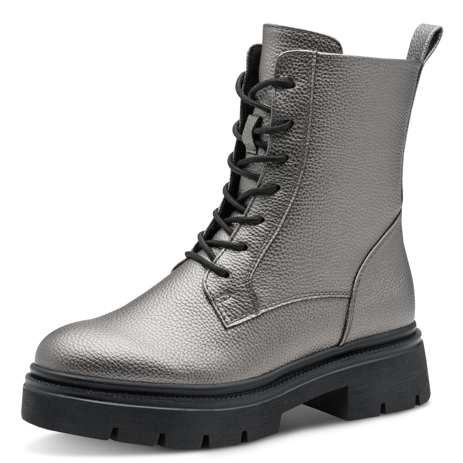 MARCO TOZZI Schnürstiefelette, Schnürboots, Herbstboots in coolem Metallic- günstig online kaufen
