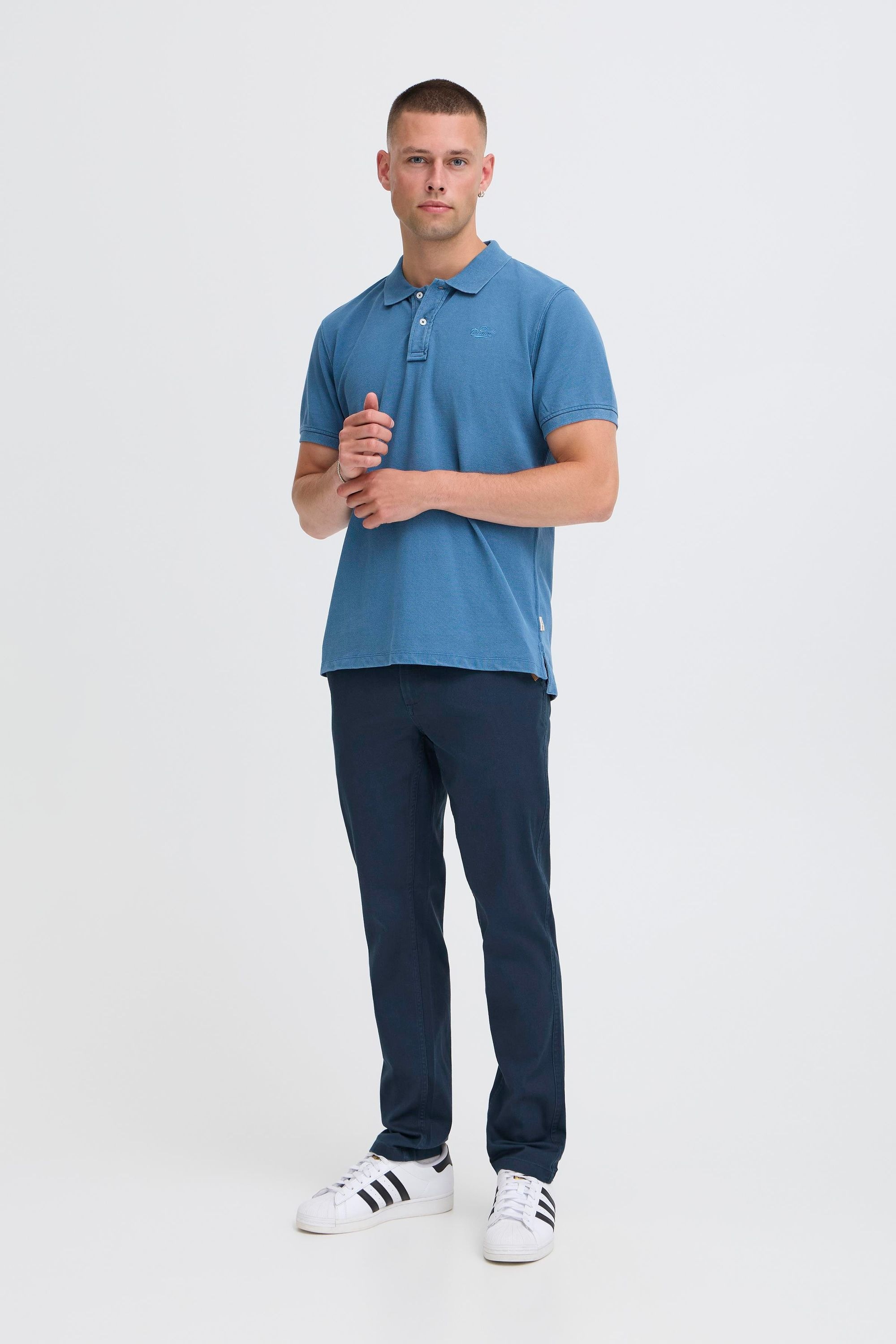 Chinohose BLEND "Chinohose BHTirak", Herren, Gr. 30, Länge 34, blau (marineblaus), Obermaterial: 98% Baumwolle CO. 2% Elasthan EL., Hosen Chinohose 2
