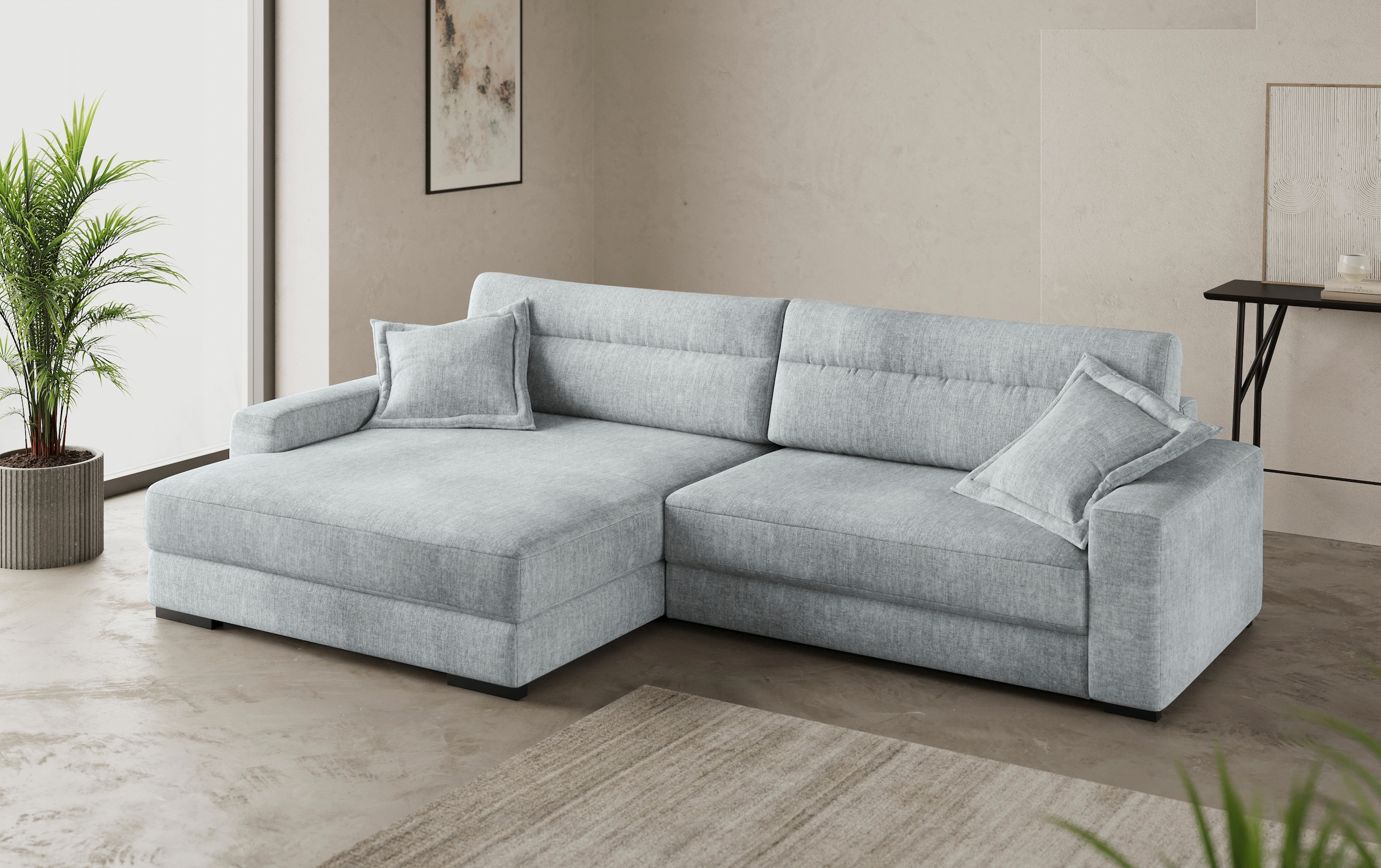 Mr. Couch Ecksofa »Marcello L-Form«, inklusive EasyBett und Bettkasten