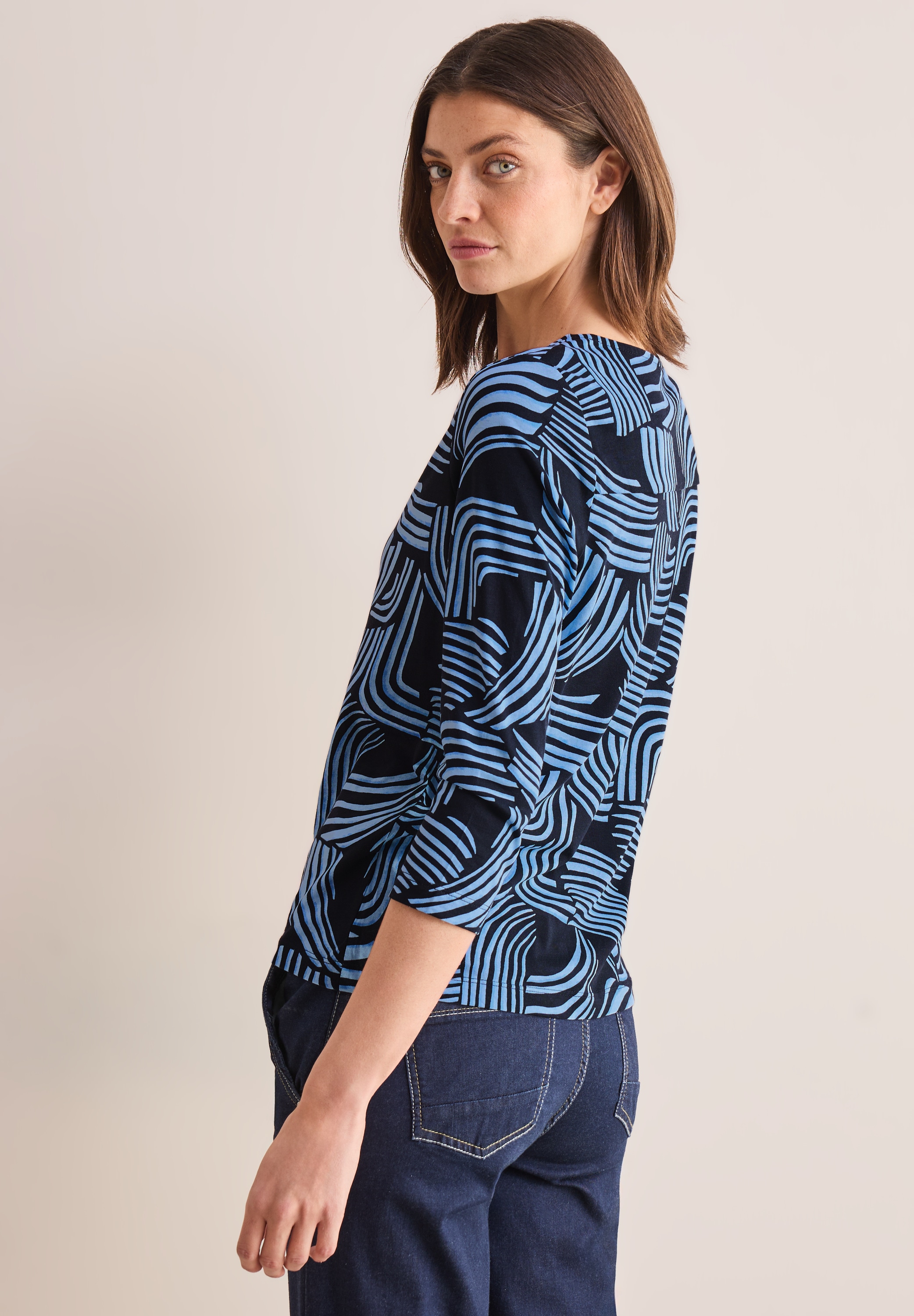 Cecil 3/4-Arm-Shirt, mit All-Over Print