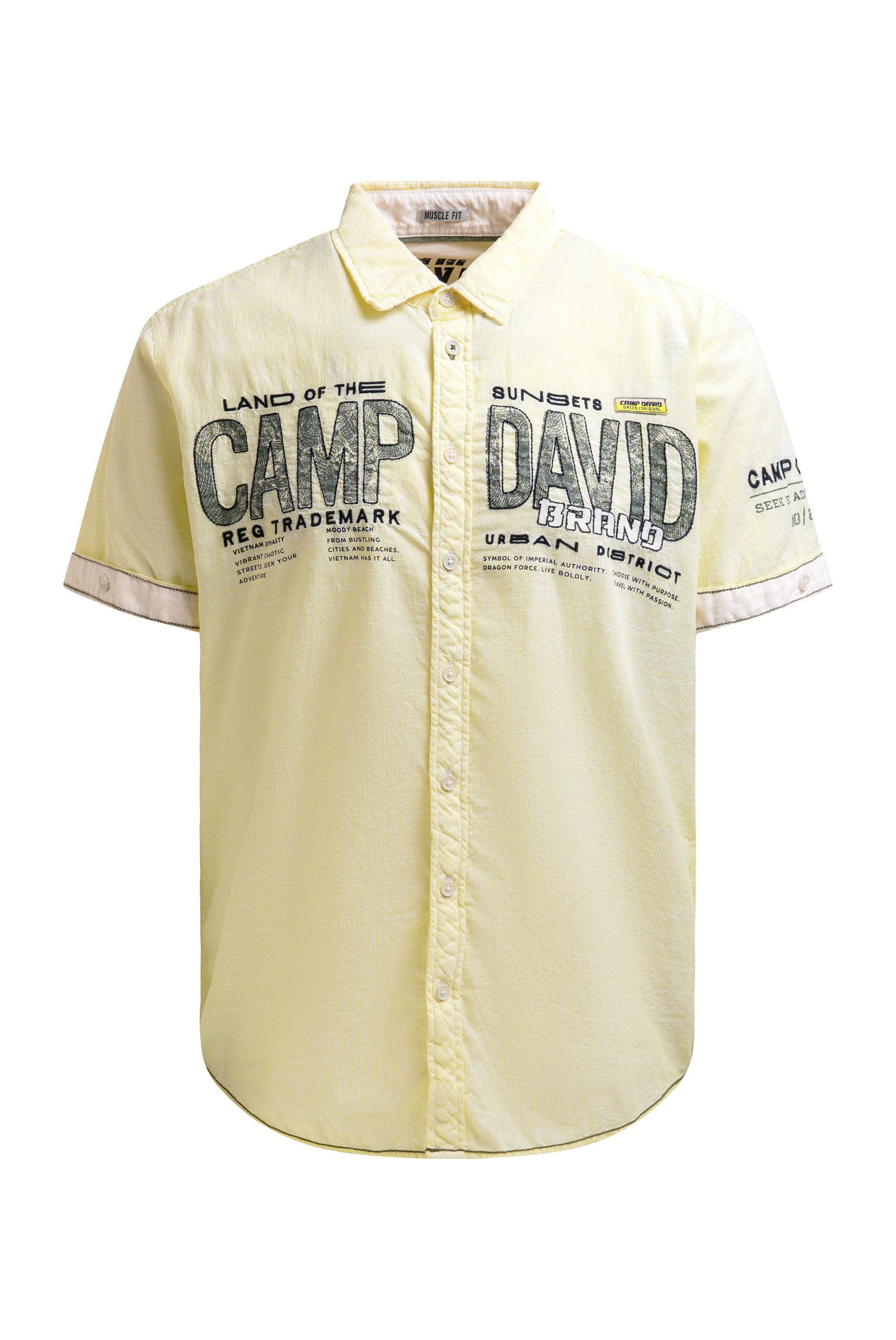 CAMP DAVID Kurzarmhemd mit Kentkragen