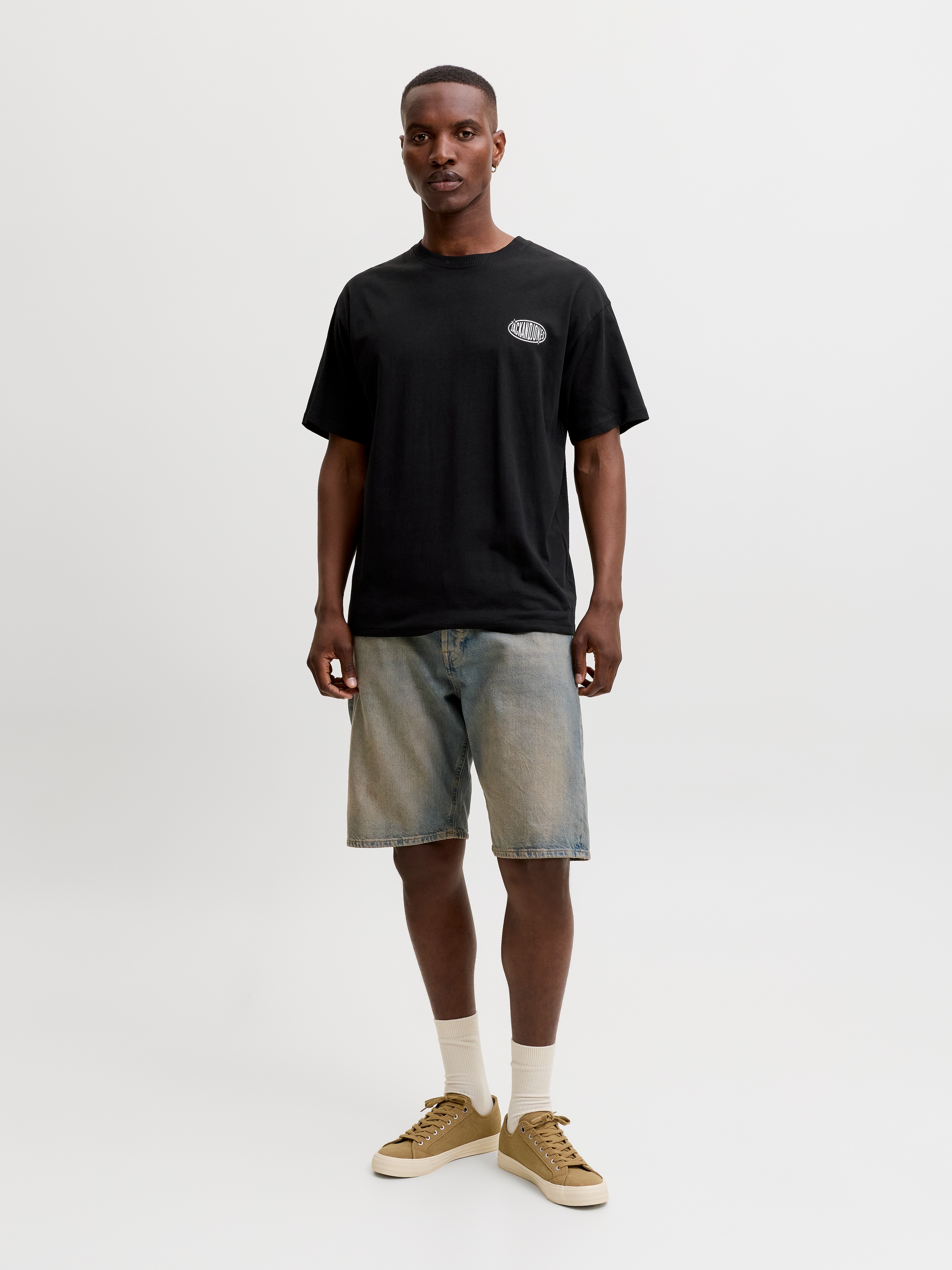 Jack & Jones T-Shirt »JJLEGACY TEE SS CREW NECK« Baumwolle, locker geschnitten