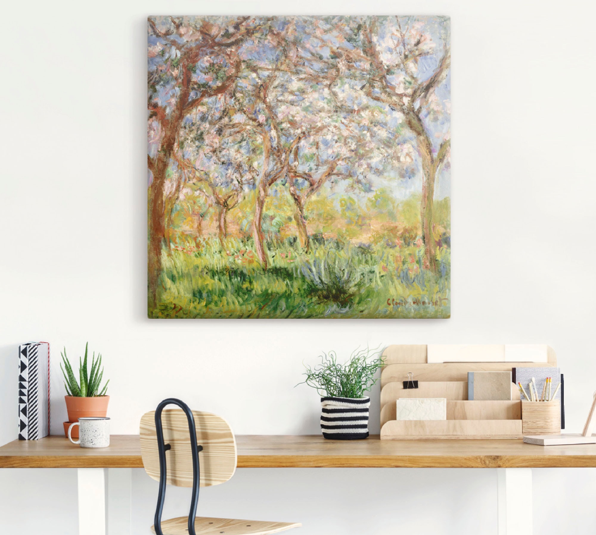 Artland Wandbild »Frühling in Giverny.«, Wiesen & Bäume, (1 St.), als Leinwandbild, Poster in verschied. Größen