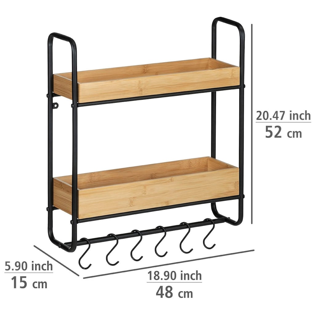 WENKO Wandregal »Loft«, 2 Etagen