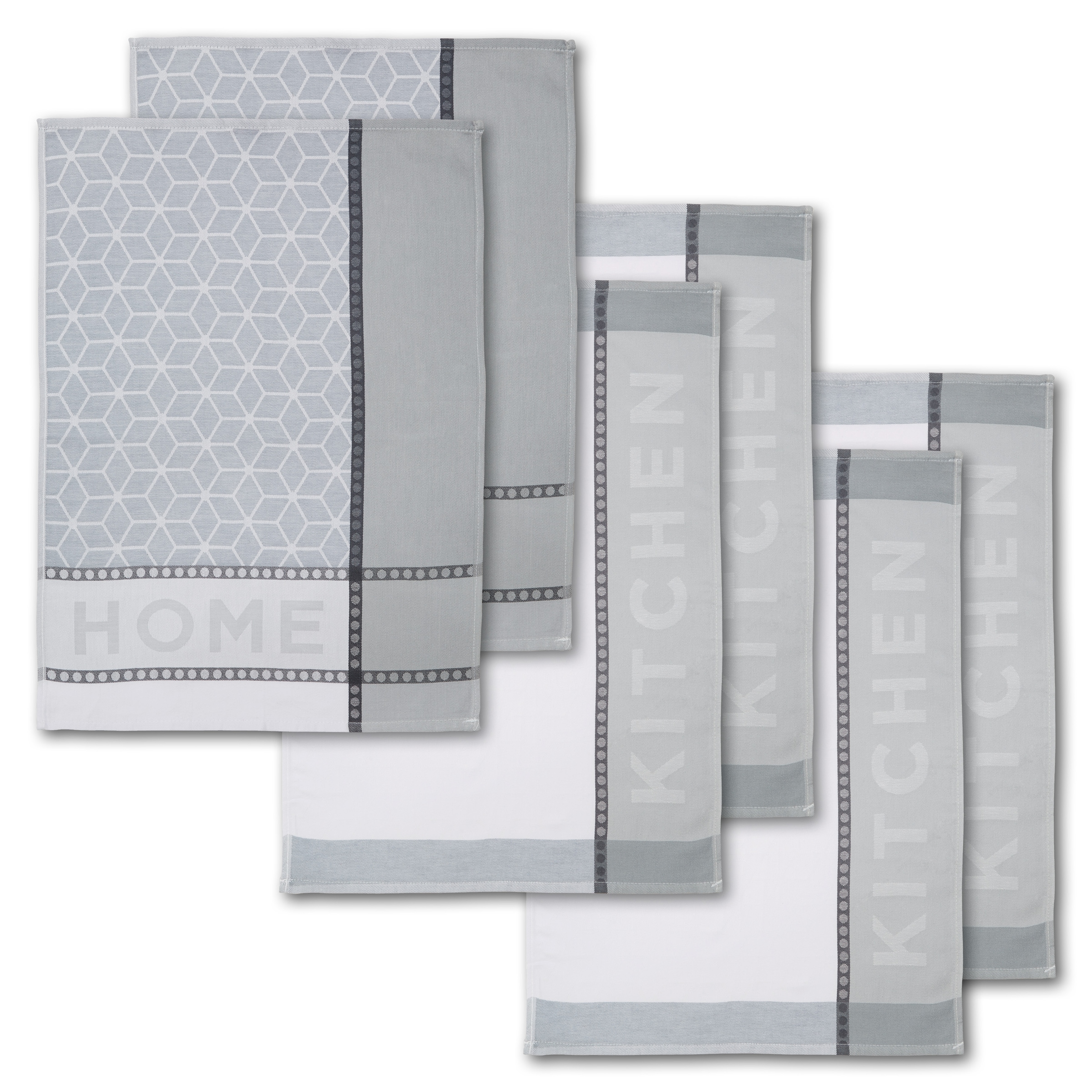 Dyckhoff Geschirrtuch "HOME / KITCHEN, Maße je Tuch ca. 50x70 cm" mit zwei günstig online kaufen