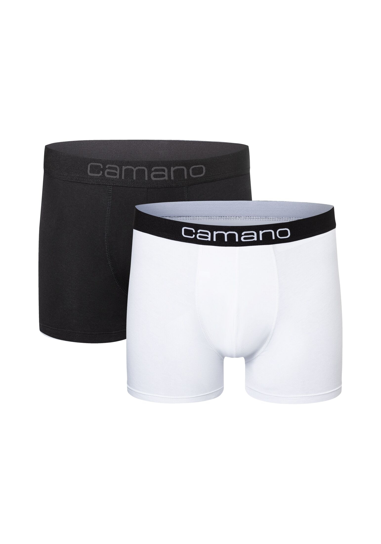 Camano Boxershorts "Boxershorts Unterhosen Herren elastischer Gummibund ohne"