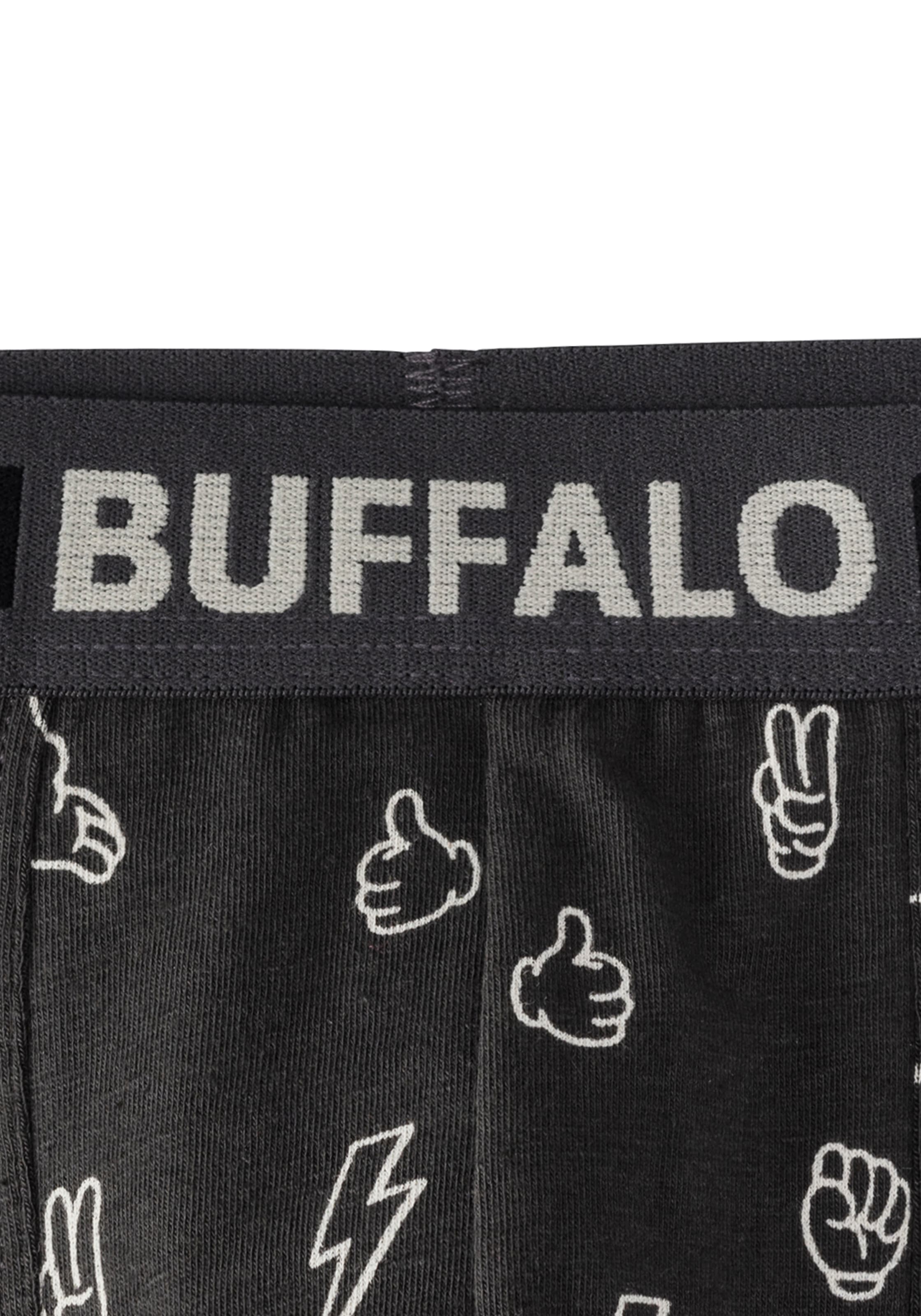 Buffalo Boxer, (Packung, 3 St.), mit witzigen Icons bedruckt