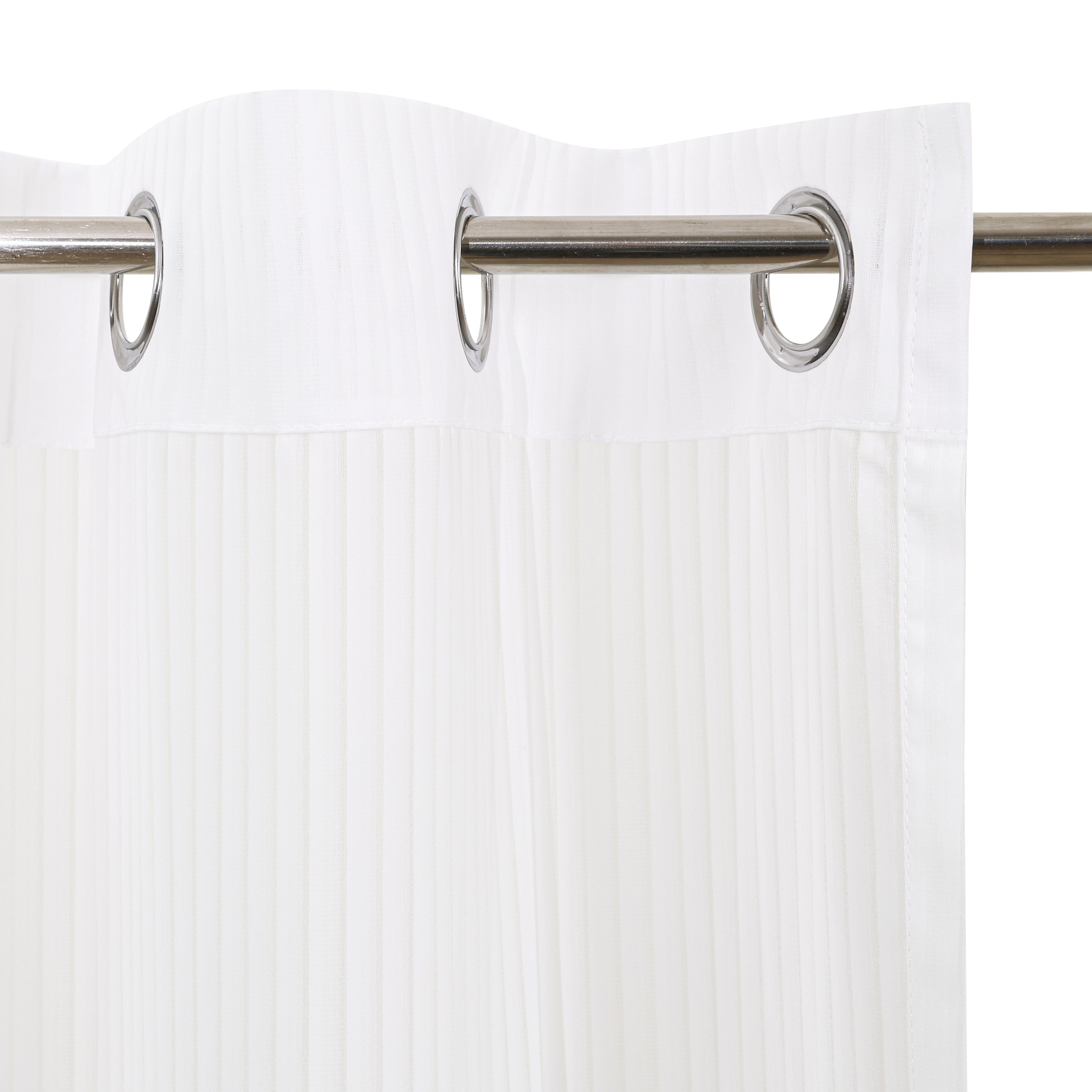 OTTO home Gardine »Fritty« Ösen 2 Stk. tlg. Ösen,  transparent, Pflegeleicht, elegante Längststreifen