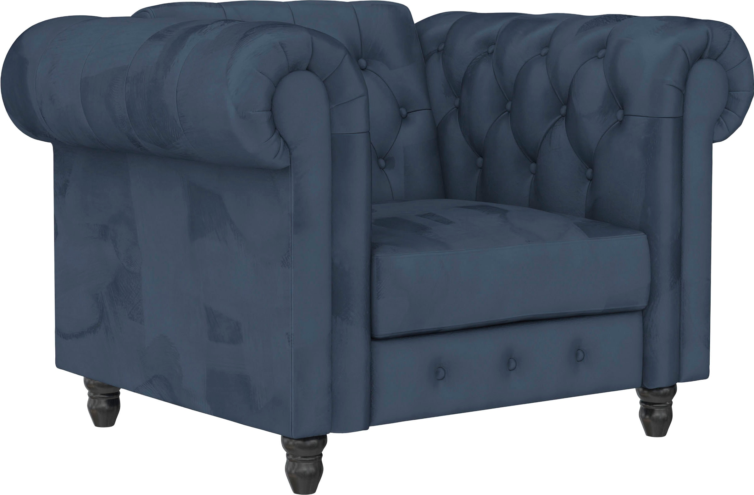 Dorel Home Chesterfield-Sessel »Felix«, mit Rückenlehne 3-fach verstellbar, Beine Massivholz, Sitzhöhe 46 cm