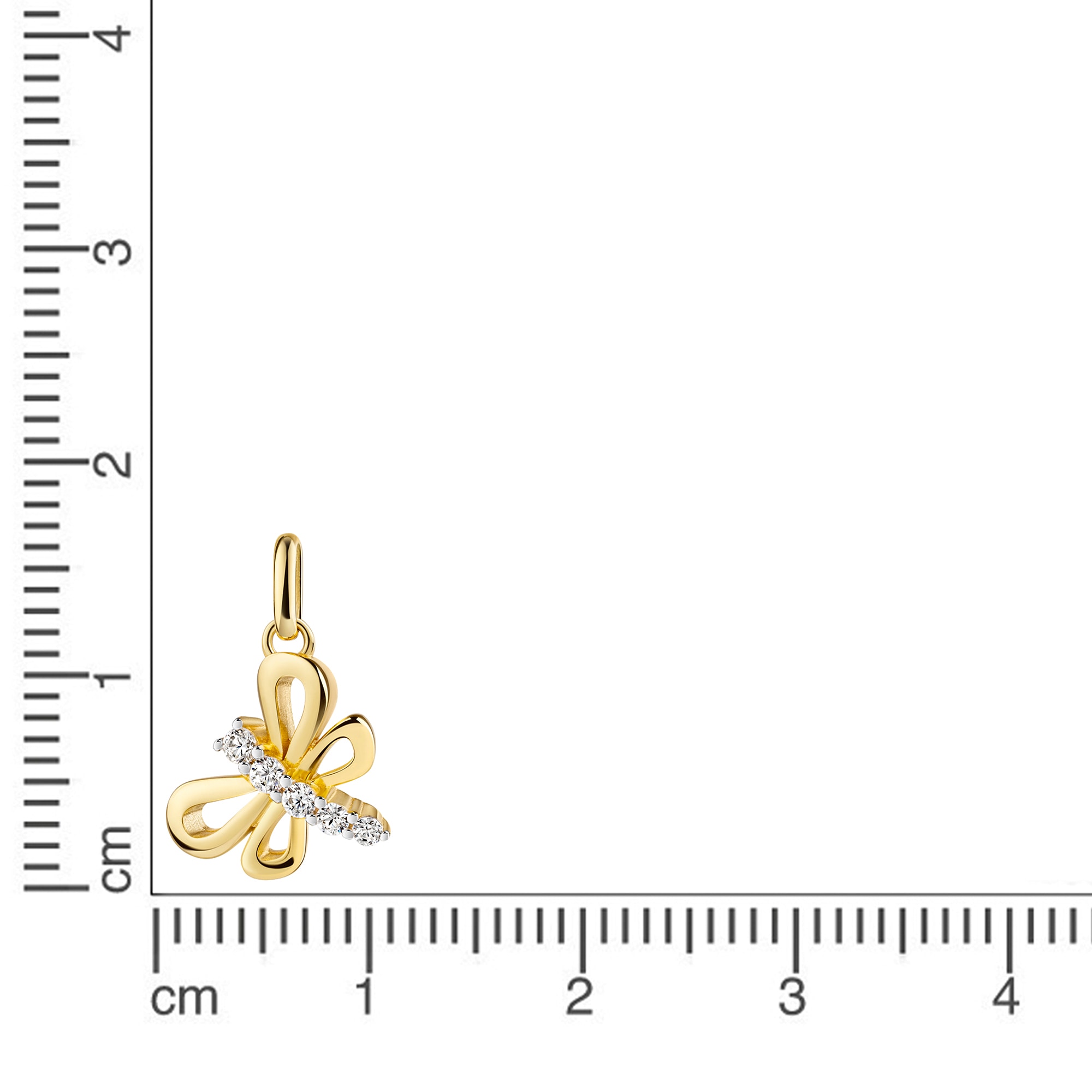 Firetti Kettenanhänger »Schmuck Geschenk Gold 333 Halsschmuck Anhänger Schmetterling« ()  mit Zirkonia (synth.)