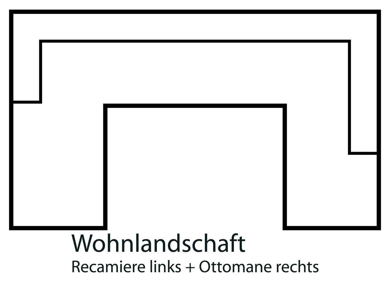 Places of Style Wohnlandschaft »Cornwall U-Form«, inkl. Sitztiefenverstellung, wahlweise mit Bettfunktion