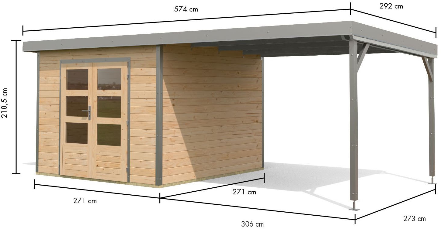 Karibu Gartenhaus »Pluto 6 B«, aus hochwertigen Materialien