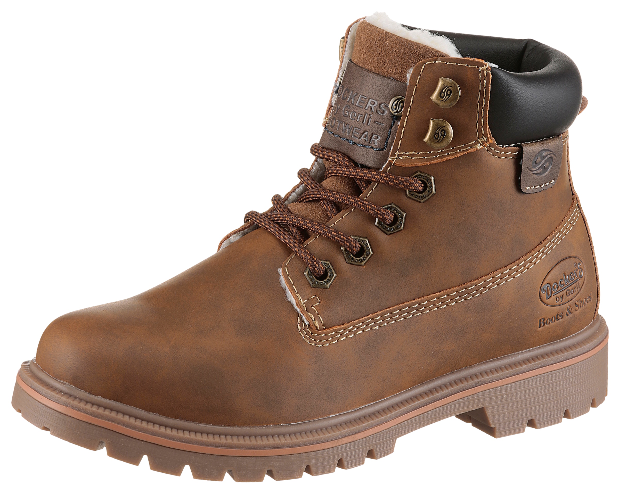 Dockers by Gerli Schnürboots, Worker Boots, Schnürboots mit Schaftrandpolst günstig online kaufen