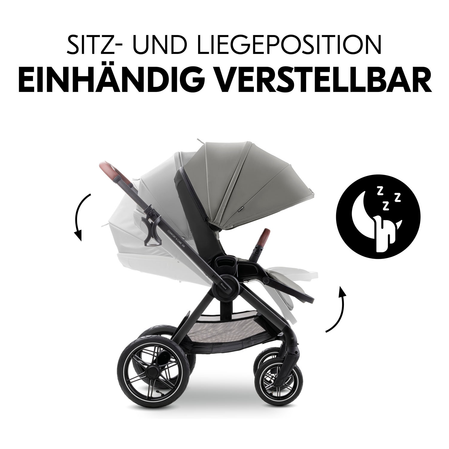 Hauck Kombi-Kinderwagen »Comfort N Care Air«, 22 kg, Belastbarkeit bis 22 kg