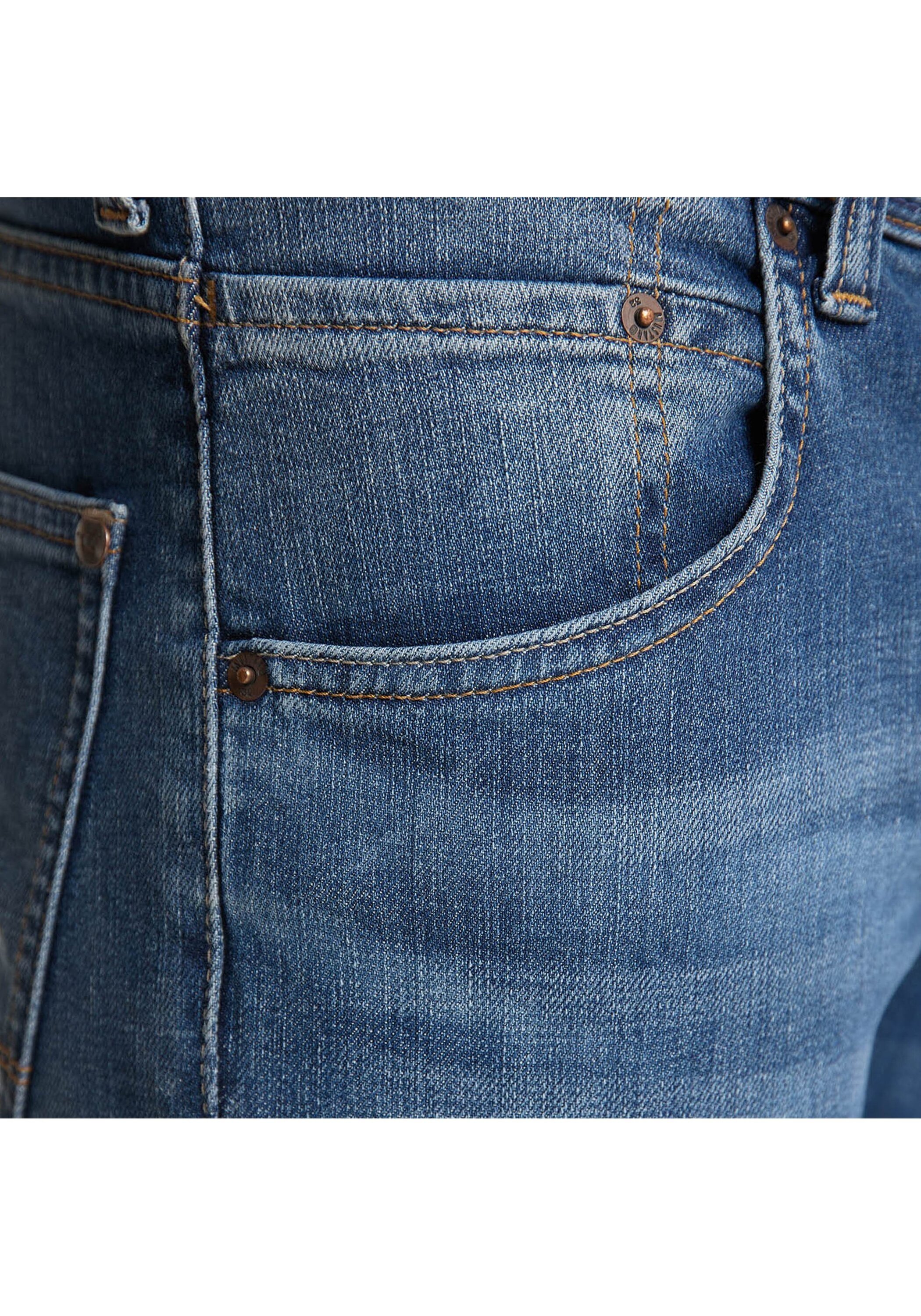 Comfort-fit-Jeans MUSTANG "Jeans Style Michigan Straight", Herren, Gr. 33, N-Gr, blau (dunkelblau), Obermaterial: 98% Baumwolle CO. 2% Elasthan EL., Jeans 6