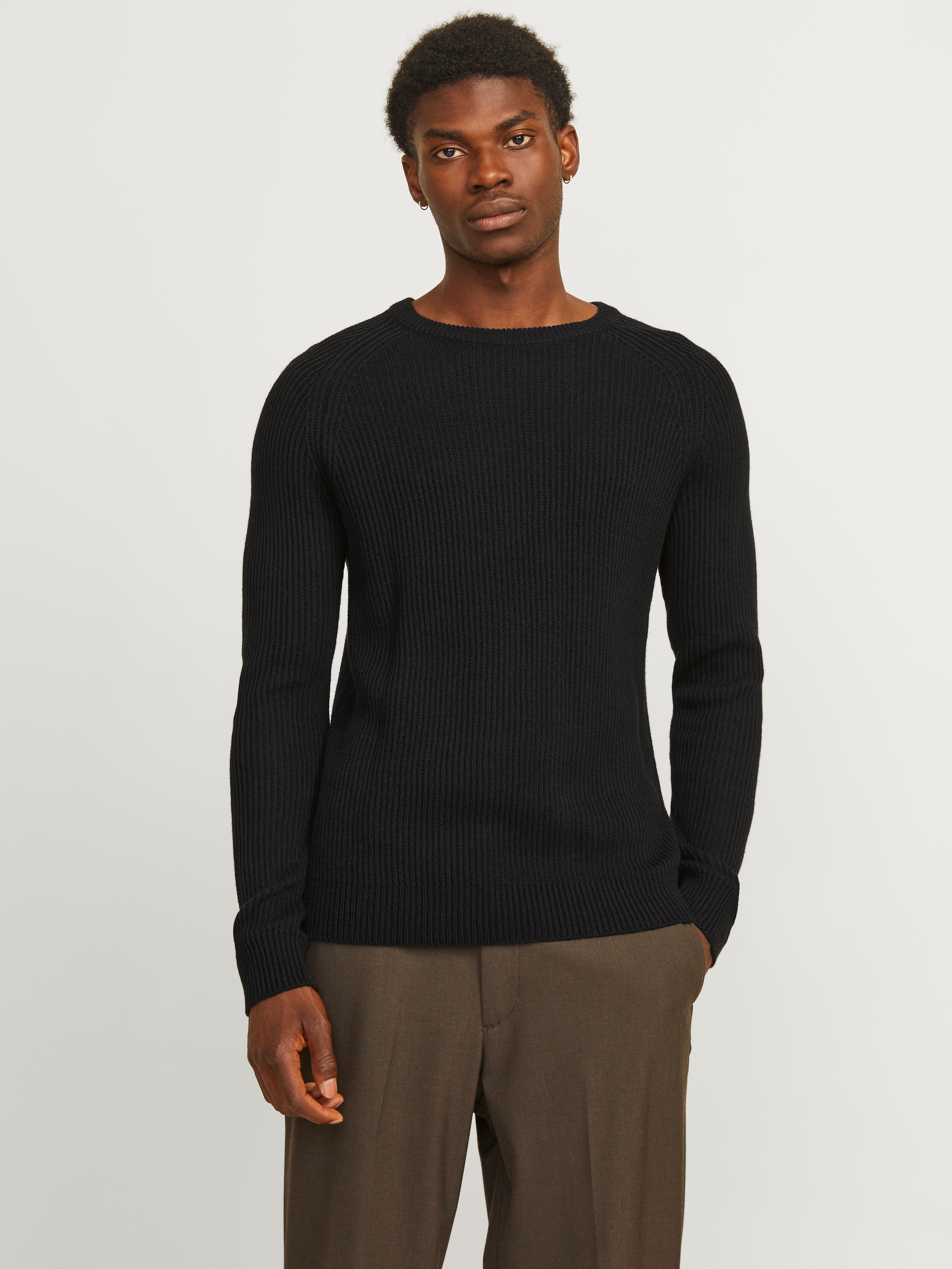 Jack & Jones Rundhalspullover "JJPANNEL KNIT CREW NECK AW24" günstig online kaufen