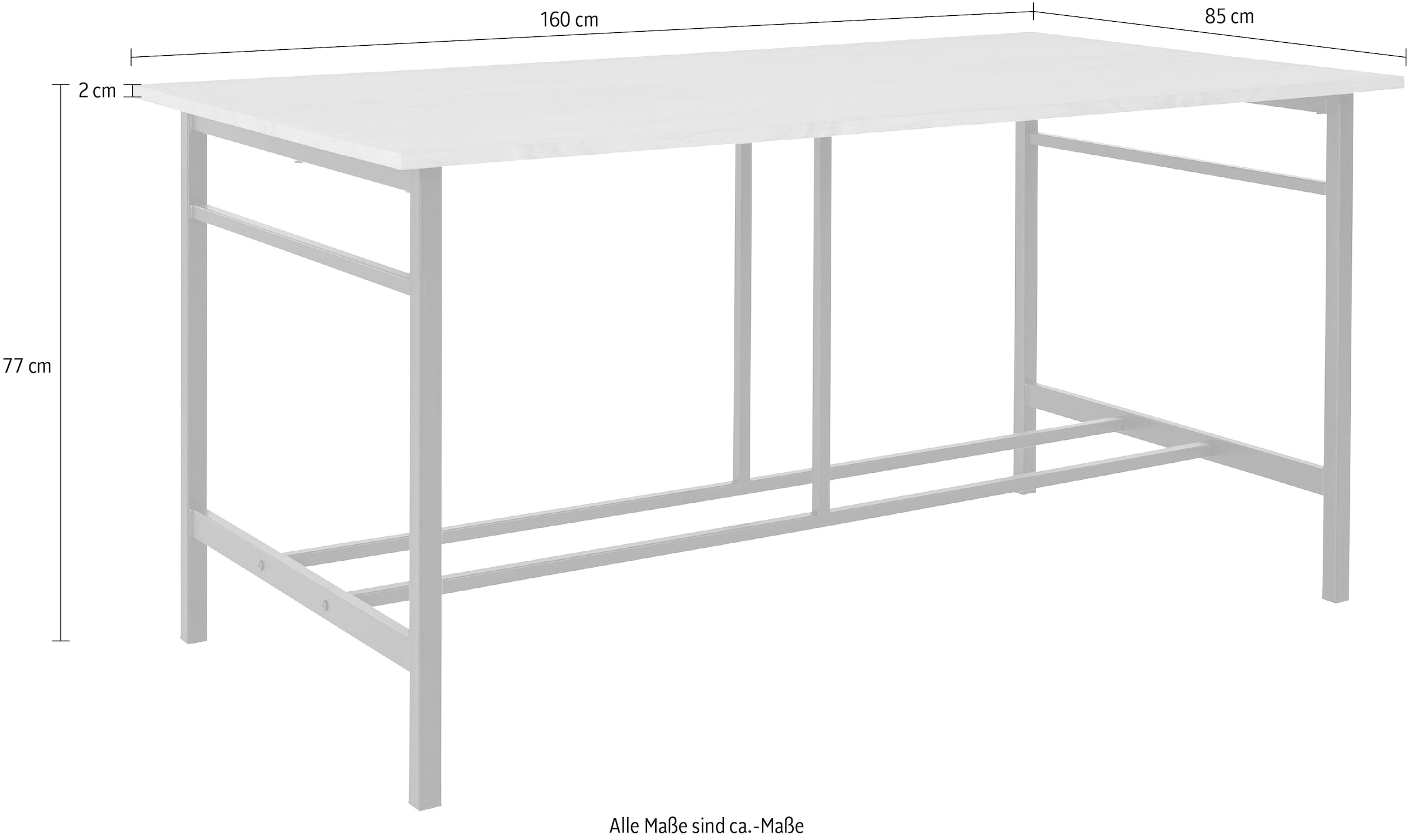 Guido Maria Kretschmer Home&Living Esstisch »Sare«, mit Echtholzfurnier aus Eiche