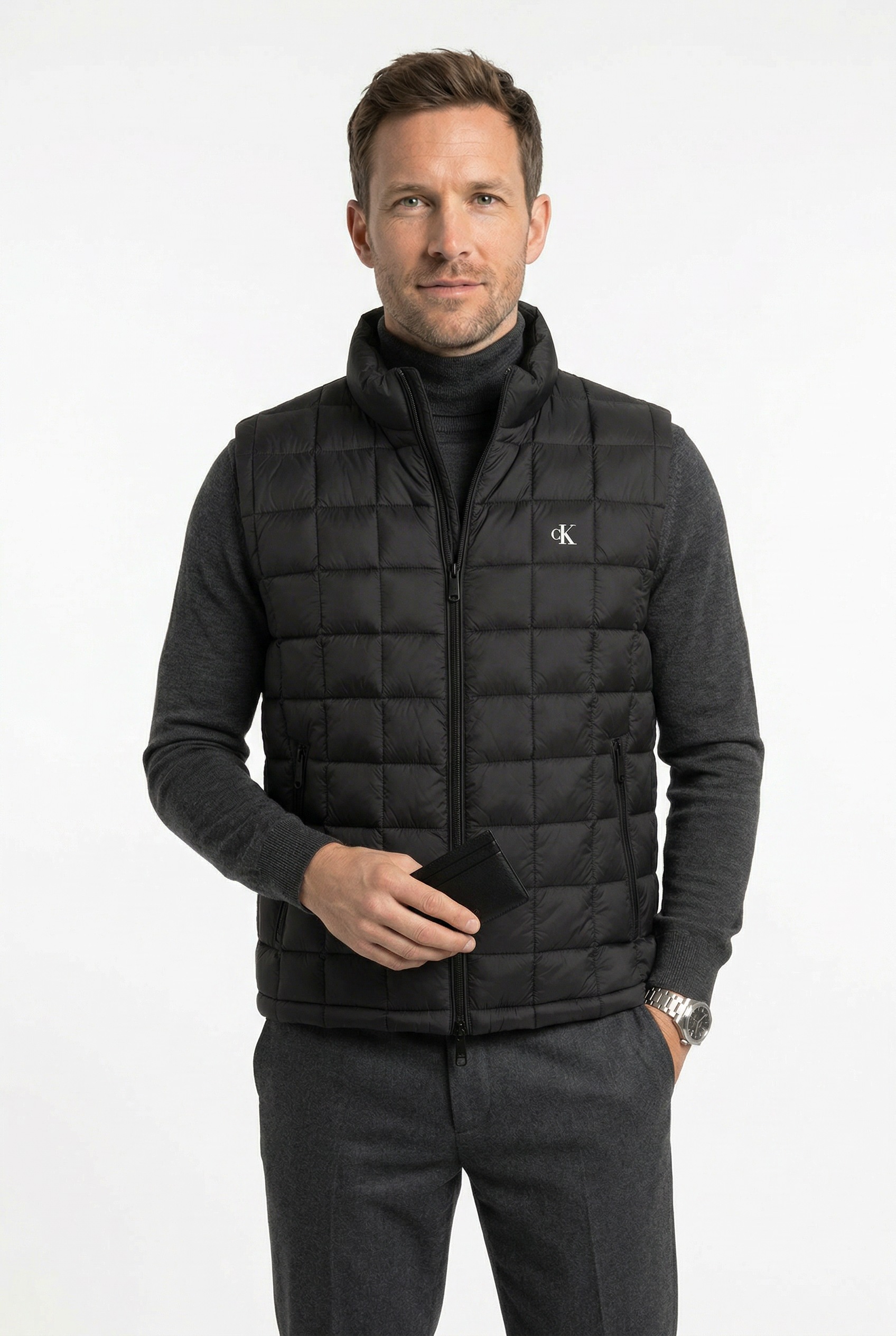 Calvin Klein Jeans Steppjacke Stehkragen, 2-Wege-Zipper, modische Steppung